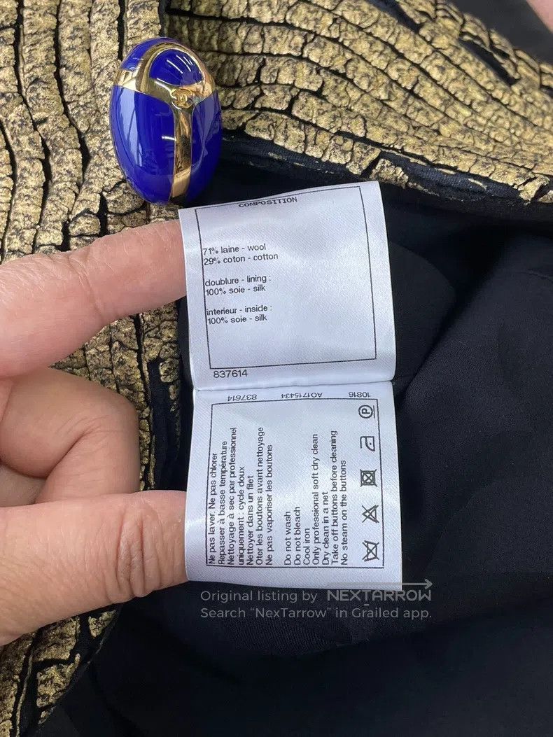 Chanel Chanel Egypt Series St. Creetle Gold Sapphire Button Jacke Size XS / US 0-2 / IT 36-38 - 9 Thumbnail