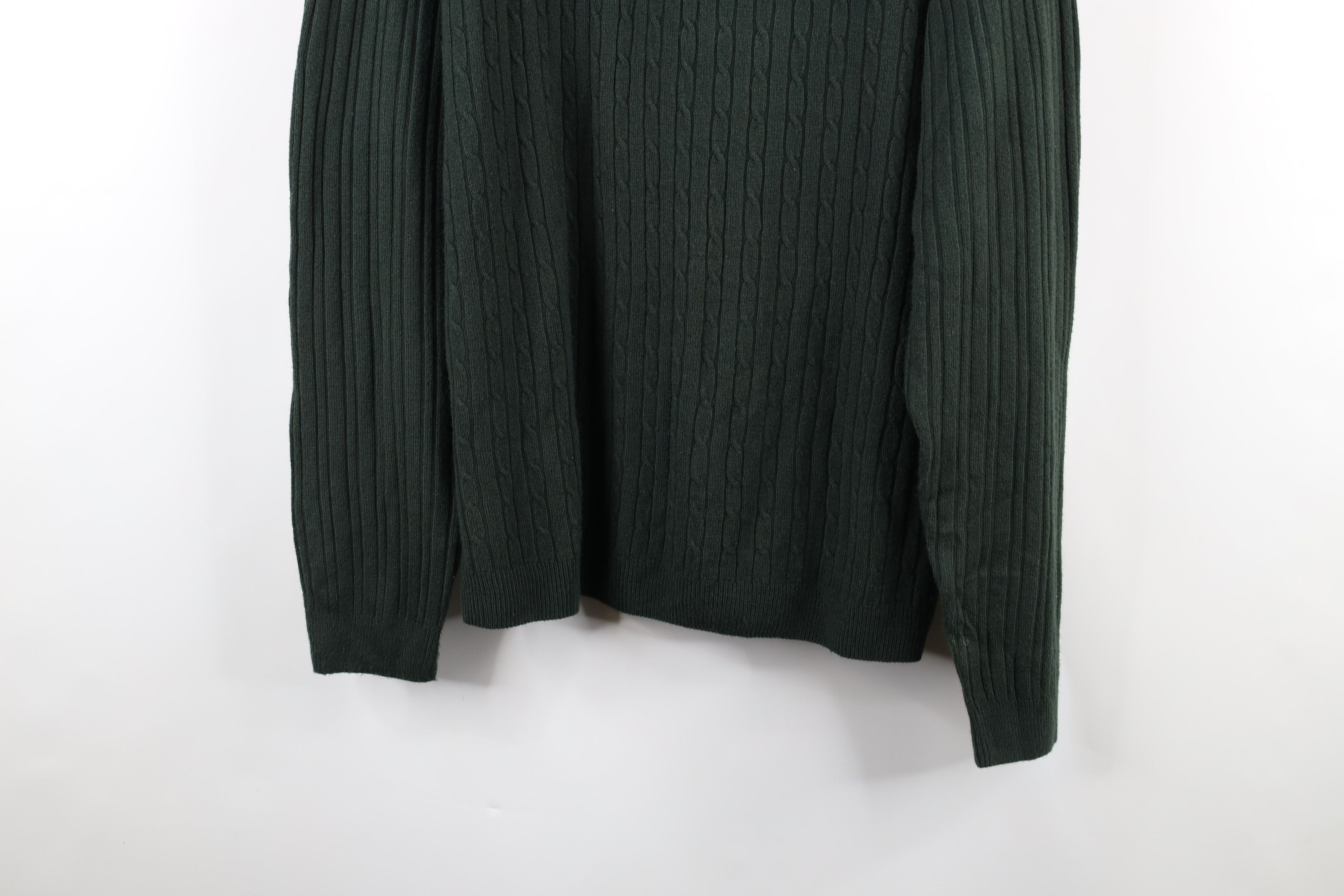 Vintage Vintage 90s Streetwear Knit Collared Polo Sweater Green Size US XL / EU 56 / 4 - 3 Thumbnail