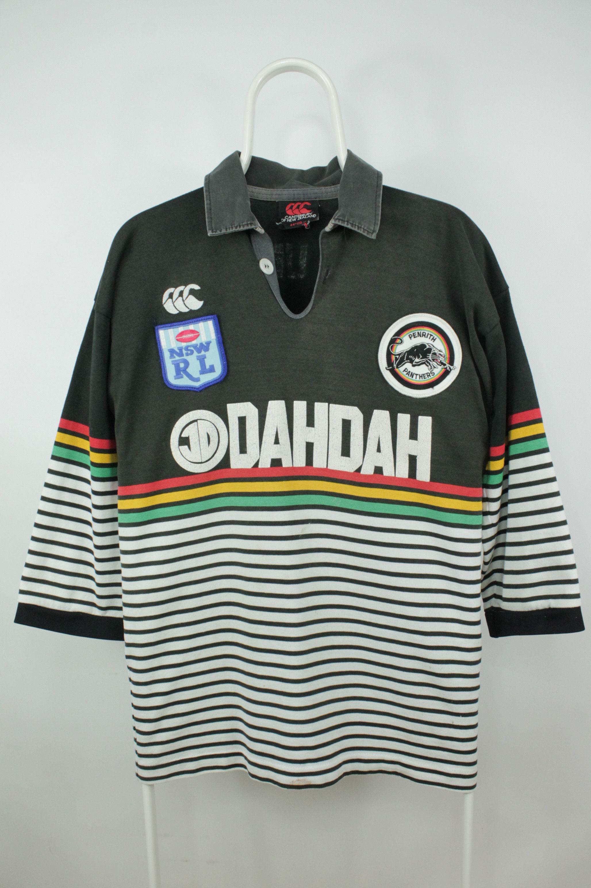 image of Vintage 90's Canterbury Penrith Panthers Dahdah Rugby Shirt, Men's (Size Medium)
