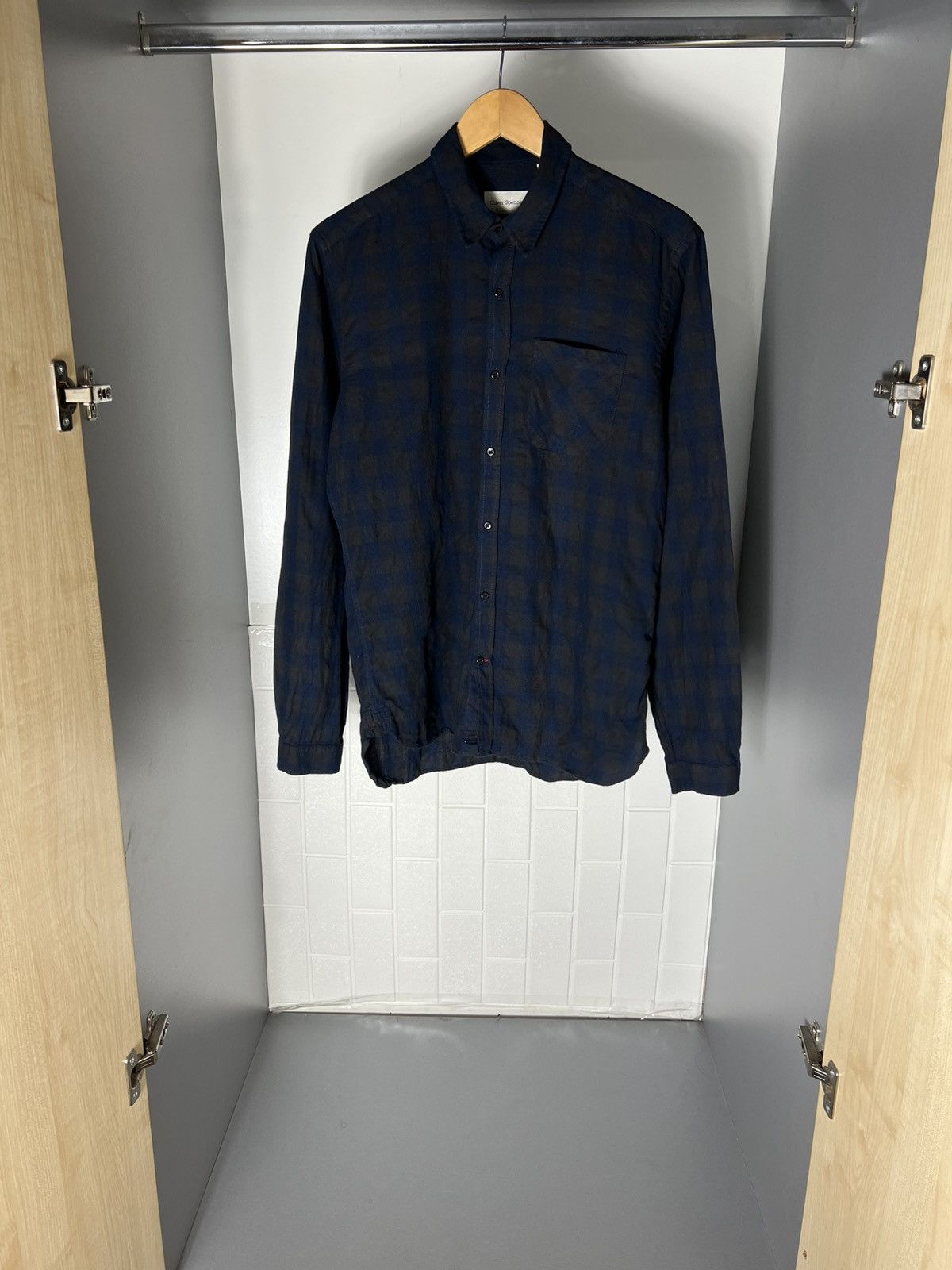 Oliver Spencer VINTAGE OLIVER SPENCER FLANNEL DESIGNER SHIRT CASUAL Y2K 90s Size US M / EU 48-50 / 2 - 1 Thumbnail