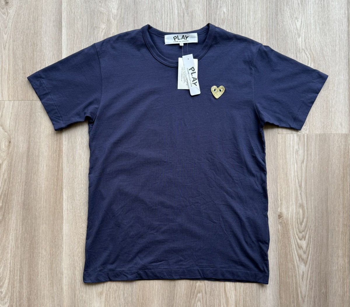 Comme des Garcons Comme des Garcons Play Heart Blue T-Shirt CDG Size US L / EU 52-54 / 3 - 1 Thumbnail