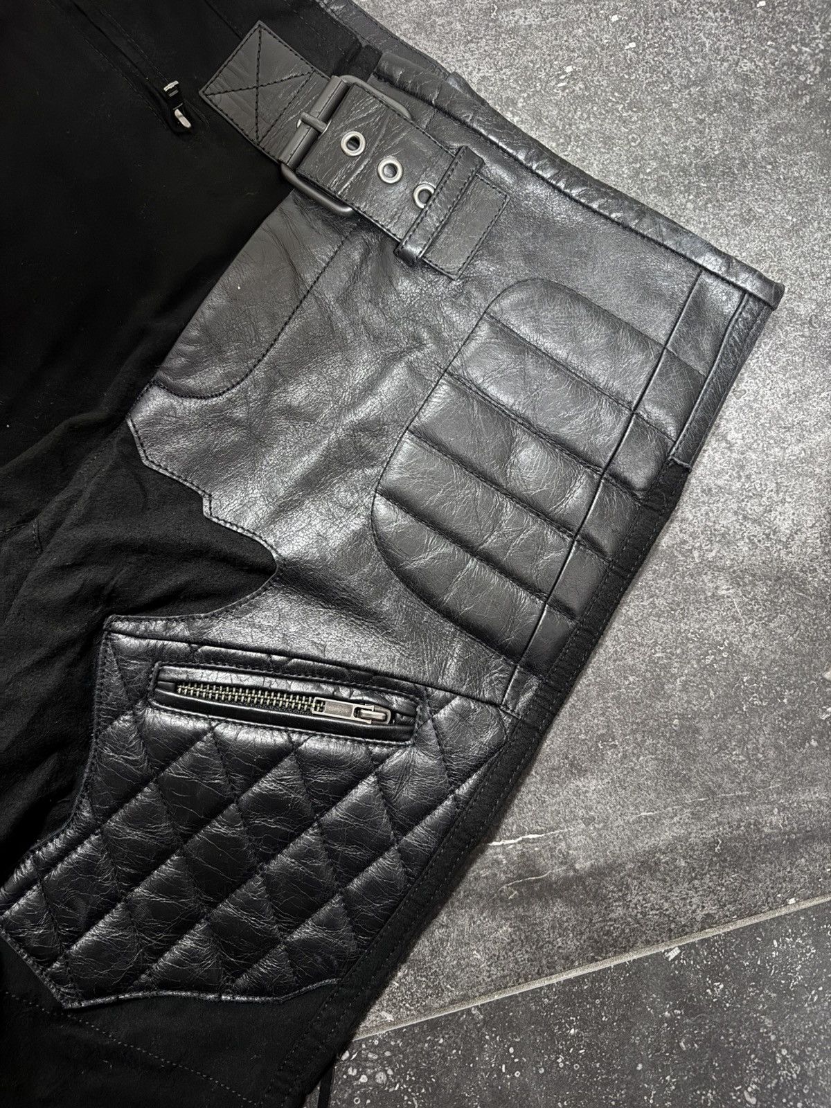 Haider Ackermann Haider Ackermann velvet and leather patchwork suit Size 52S - 8 Thumbnail