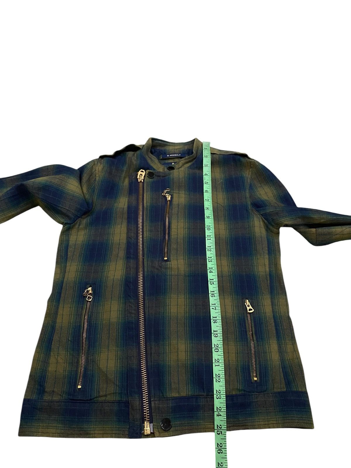 Japanese Brand × Paul Smith × R.Newbold Vintage R.Newbold Plaid Zipper Biker Jacket M Size Size US M / EU 48-50 / 2 - 15 Thumbnail