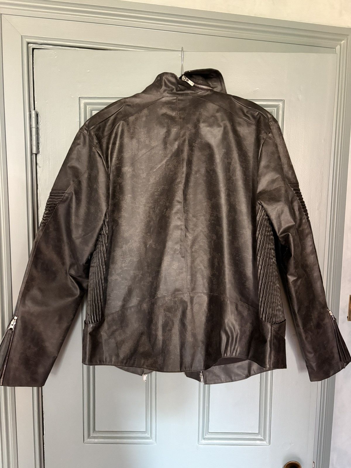 Juntae Kim Juntae Kim SS25 Asymmetrical Embossing Leather Jacket Size US XL / EU 56 / 4 - 3 Thumbnail