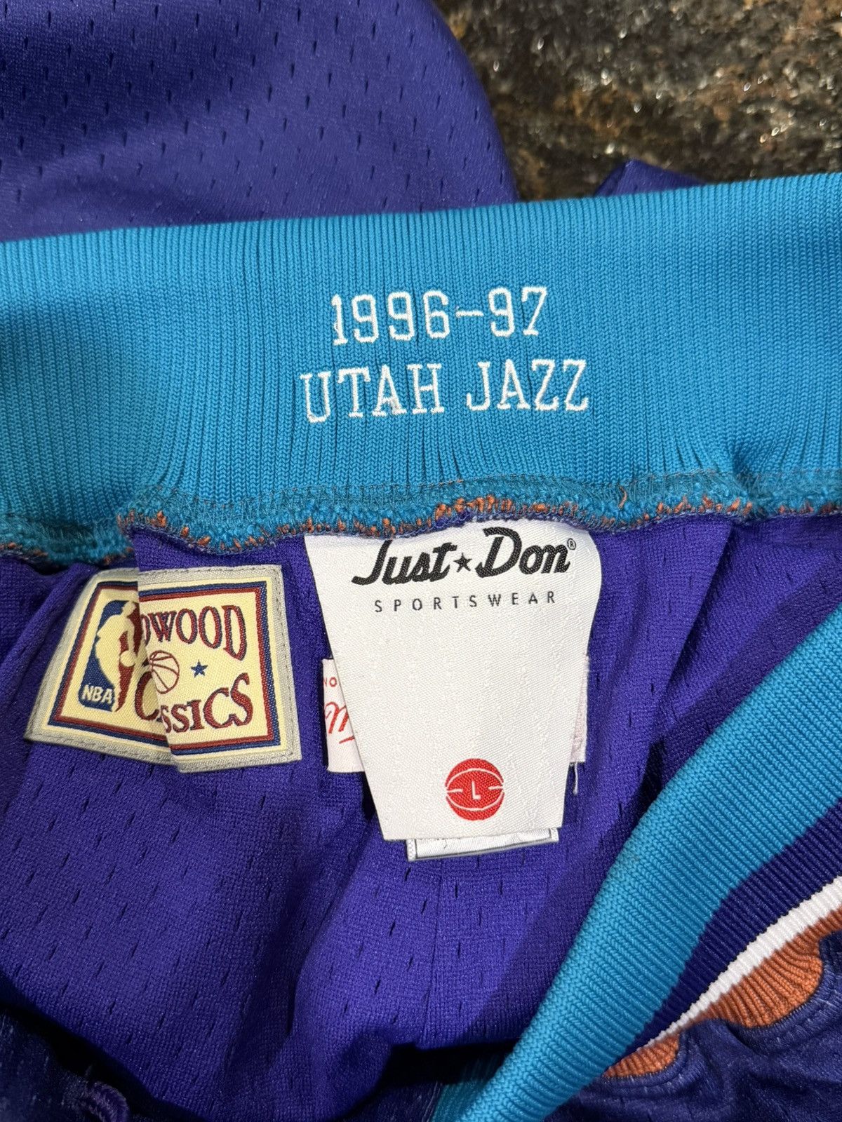 Just Don × Mitchell & Ness × Rsvp Gallery Just Don x Mitchell & Ness NBA Utah Jazz Purple Shorts Size US 34 / EU 50 - 9 Thumbnail