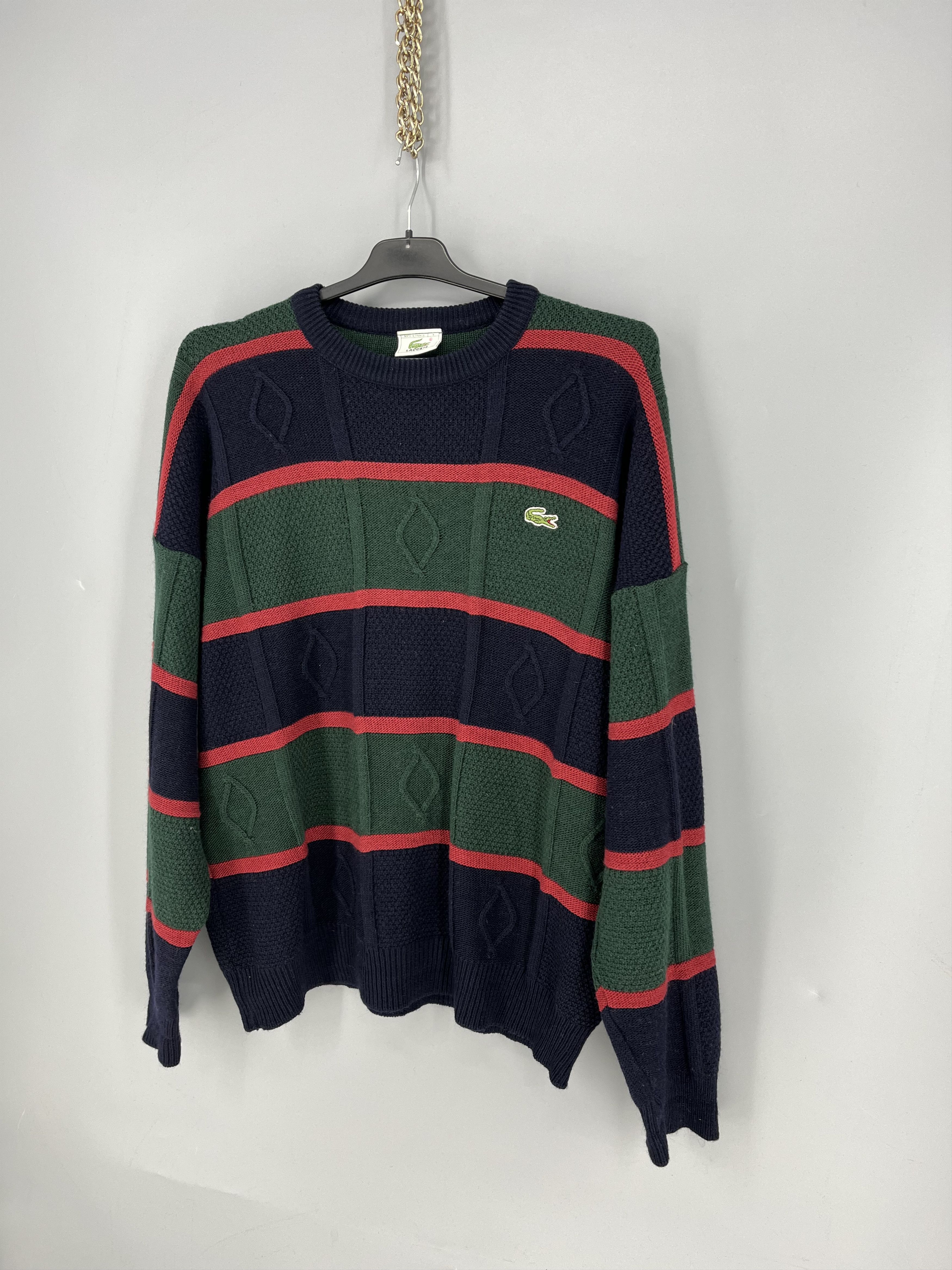 Lacoste Vintage 90S Chemise Lacoste Knitted Sweatshirt Size US M / EU 48-50 / 2 - 3 Thumbnail