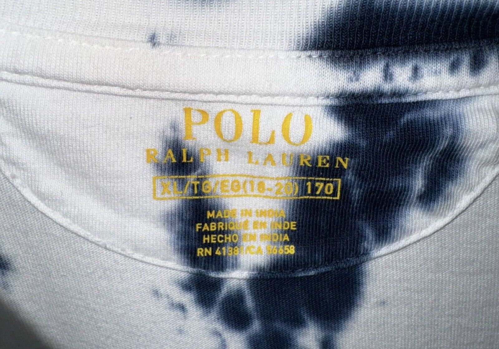 Polo Ralph Lauren Polo Ralph Lauren Men's Navy Tie Dye Crew-Neck Shirt Kids XL Size US XXS / EU 40 - 6 Thumbnail