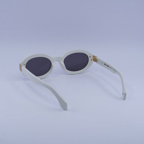 Palm Angels Palm Angels PERI094 HARMONY 0107 Sunglasses White Oval Frame Size ONE SIZE - 3 Thumbnail