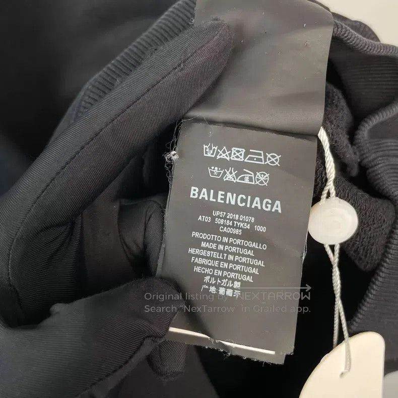 Balenciaga Balenciaga Black hooded sweatshirt Size US M / EU 48-50 / 2 - 8 Thumbnail
