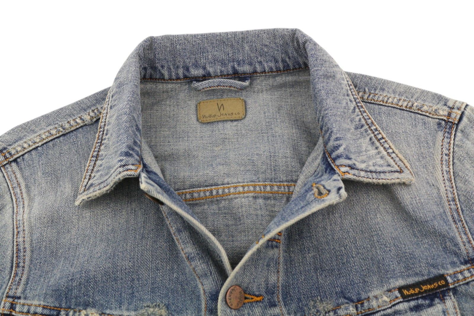 Nudie Jeans BILLY M Shimmering Indigo Button-Up Distress Denim 85887 Size US M / EU 48-50 / 2 - 3 Thumbnail