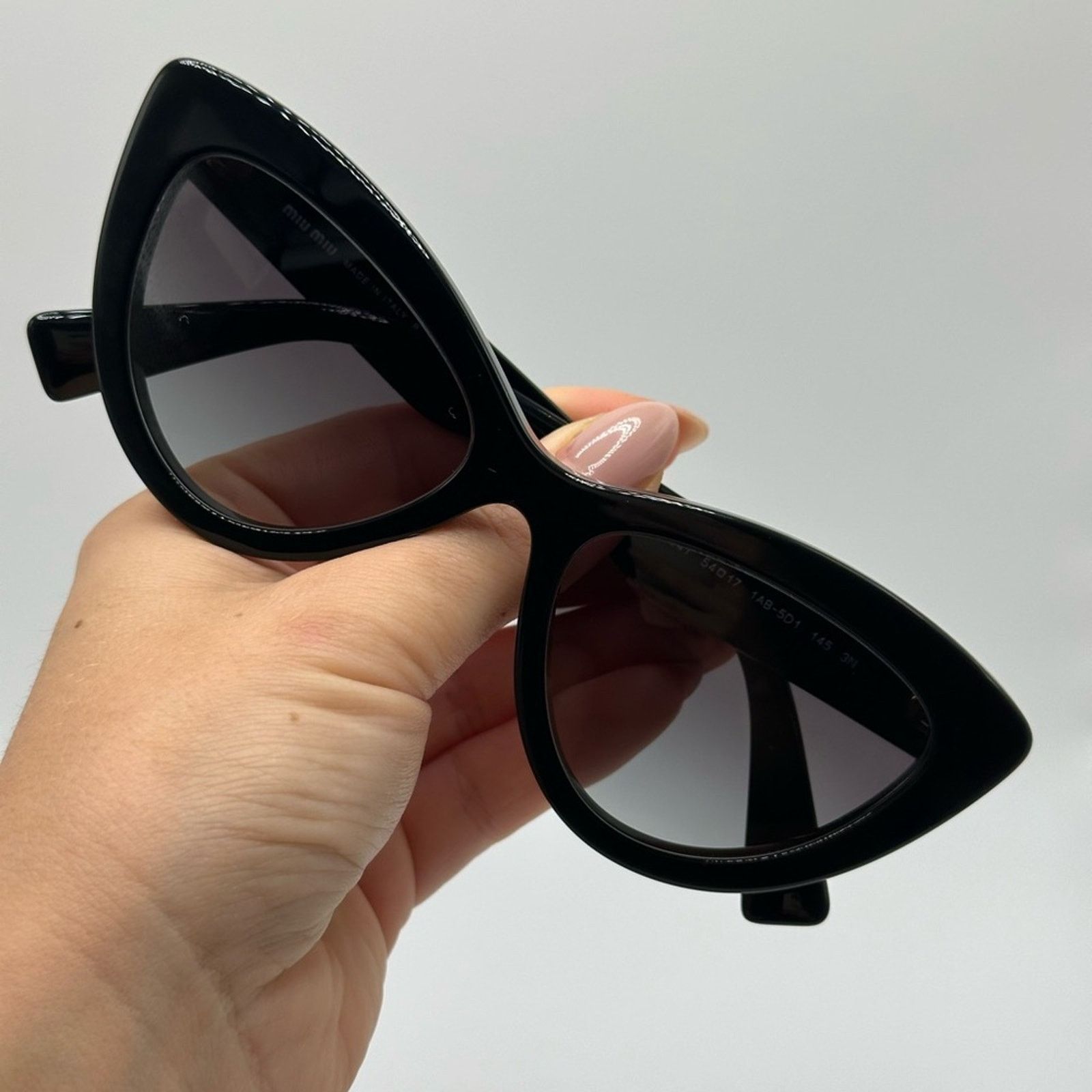 Miu Miu NEW MIU MIU MU04YS 1AB5D1 Black Gradient Grey Women Size ONE SIZE - 10 Thumbnail