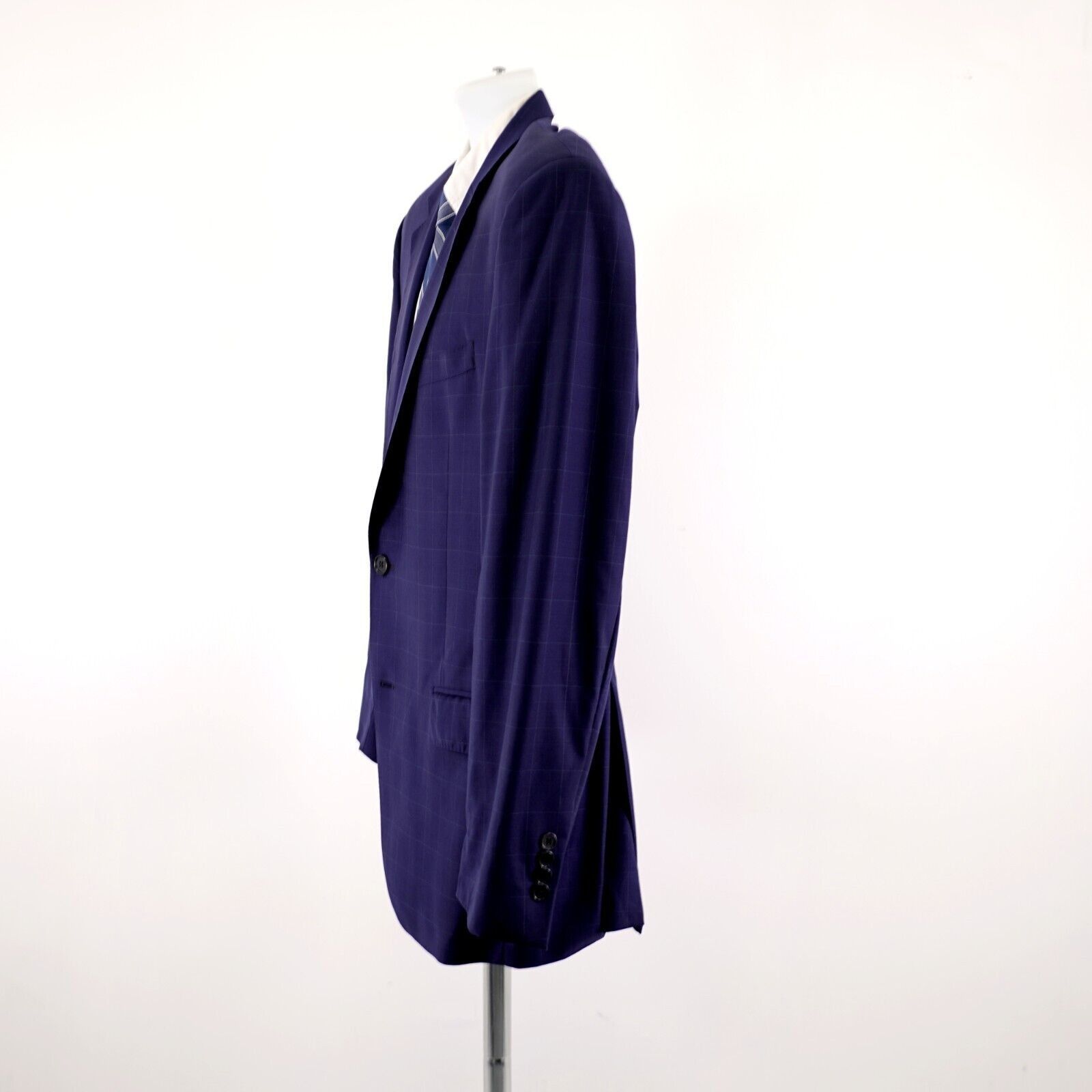 Jos. A. Bank Jos A Bank Signature Gold Super 150s Wool Blue Windowpane 42 Size 42L - 5 Thumbnail