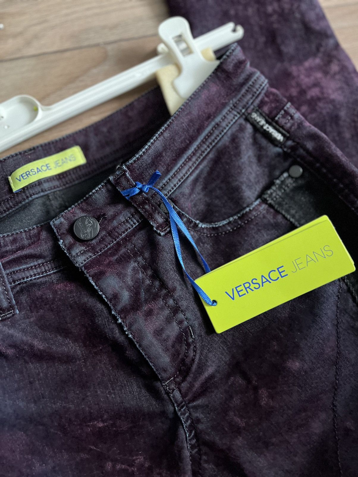 image of Slim Fit Jeans Versace in Purple, Women's (Size 26)