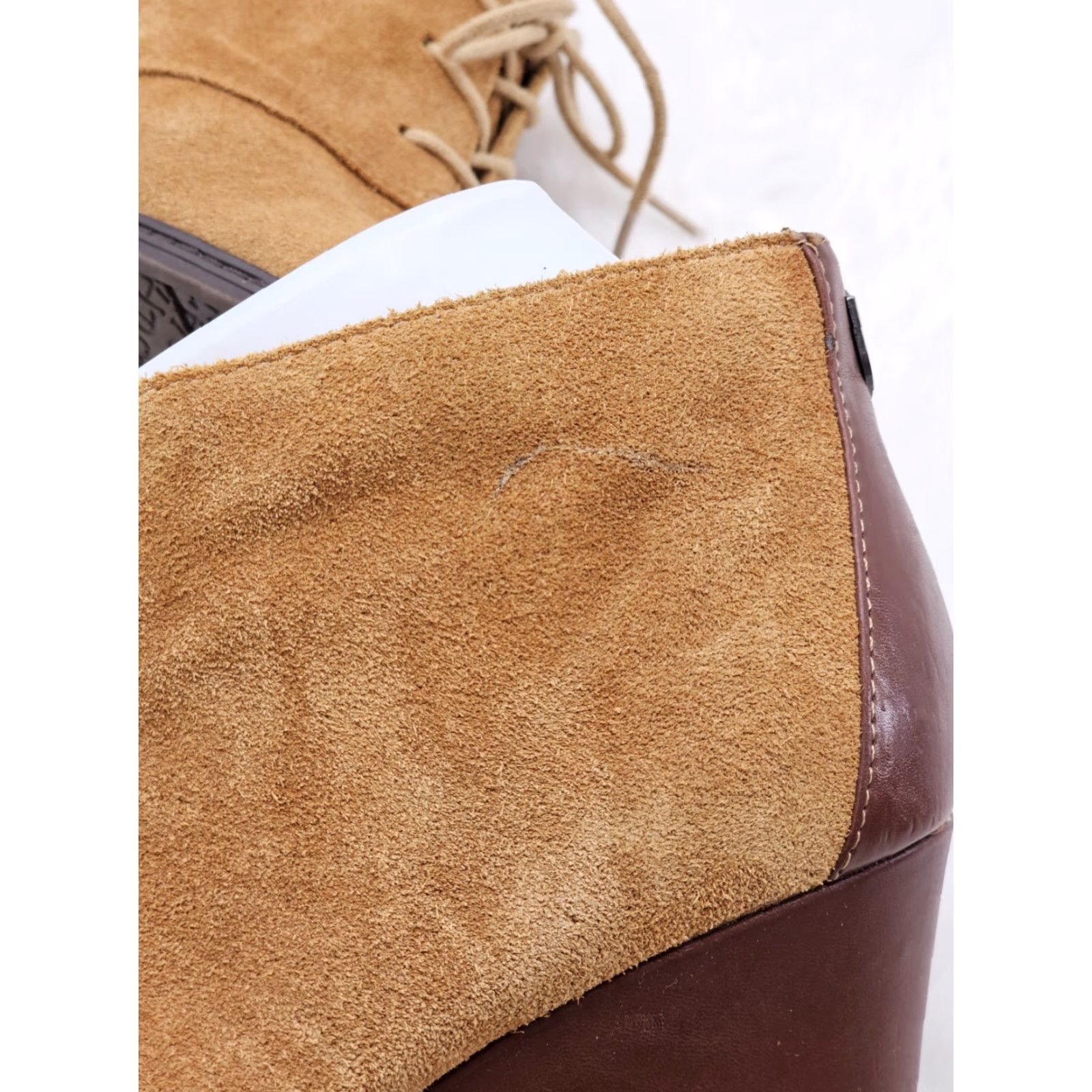 Etienne Aigner Etienne Aigner Camelot E-Zita Ankle Bootie Women 8 1/2 M Leather Lace Up Wedge Size US 9 / IT 39 - 5 Thumbnail