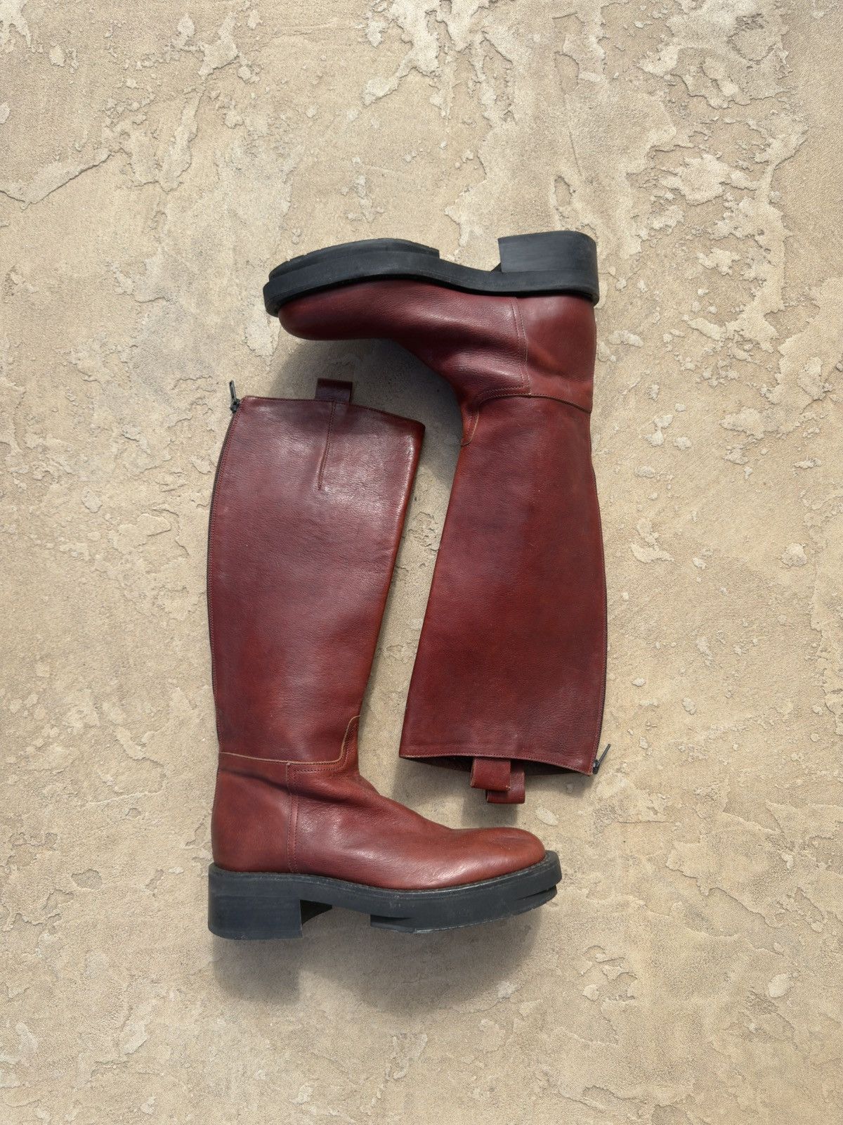 Ann Demeulemeester Ann demeluemeester red knee high riding boots Size US 7 / EU 40 - 3 Thumbnail