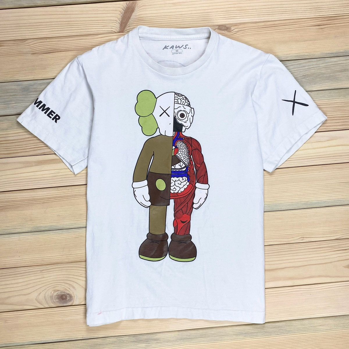 Designer × Kaws 💀KAWS💀 White T-shirt Companion Printed Size US M / EU 48-50 / 2 - 1 Thumbnail