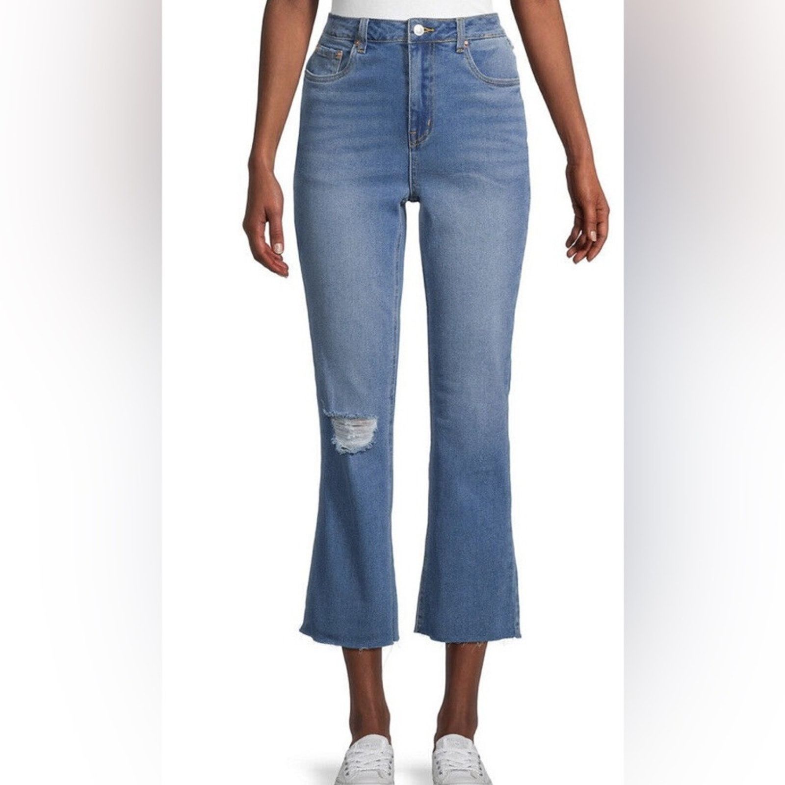 Other Avec Les Filles High Rise Cropped Straight Leg Raw Hem Denim Size 30" / US 8 / IT 44 - 1 Thumbnail