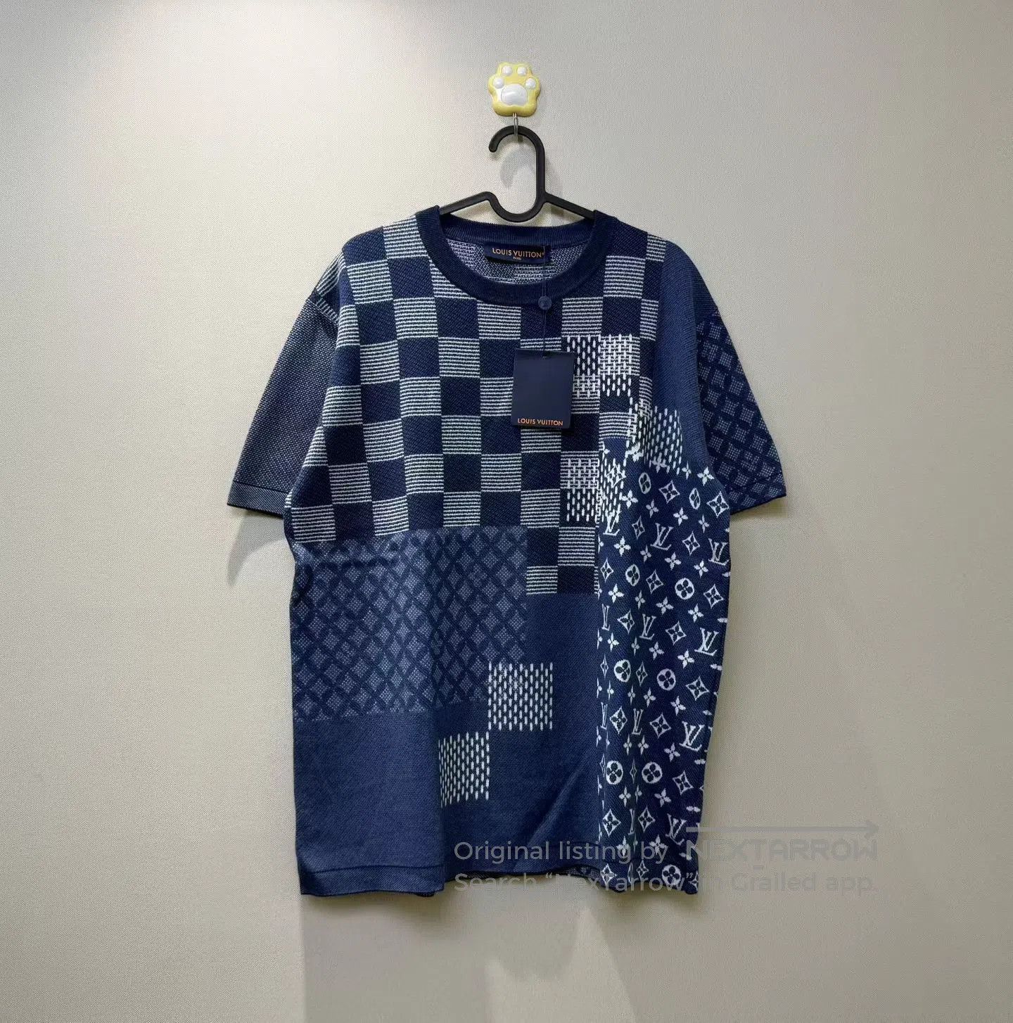 Louis Vuitton Louis Vuitton Checkerboard Patch Full Logo Knit Short Slee Size US L / EU 52-54 / 3 - 1 Thumbnail