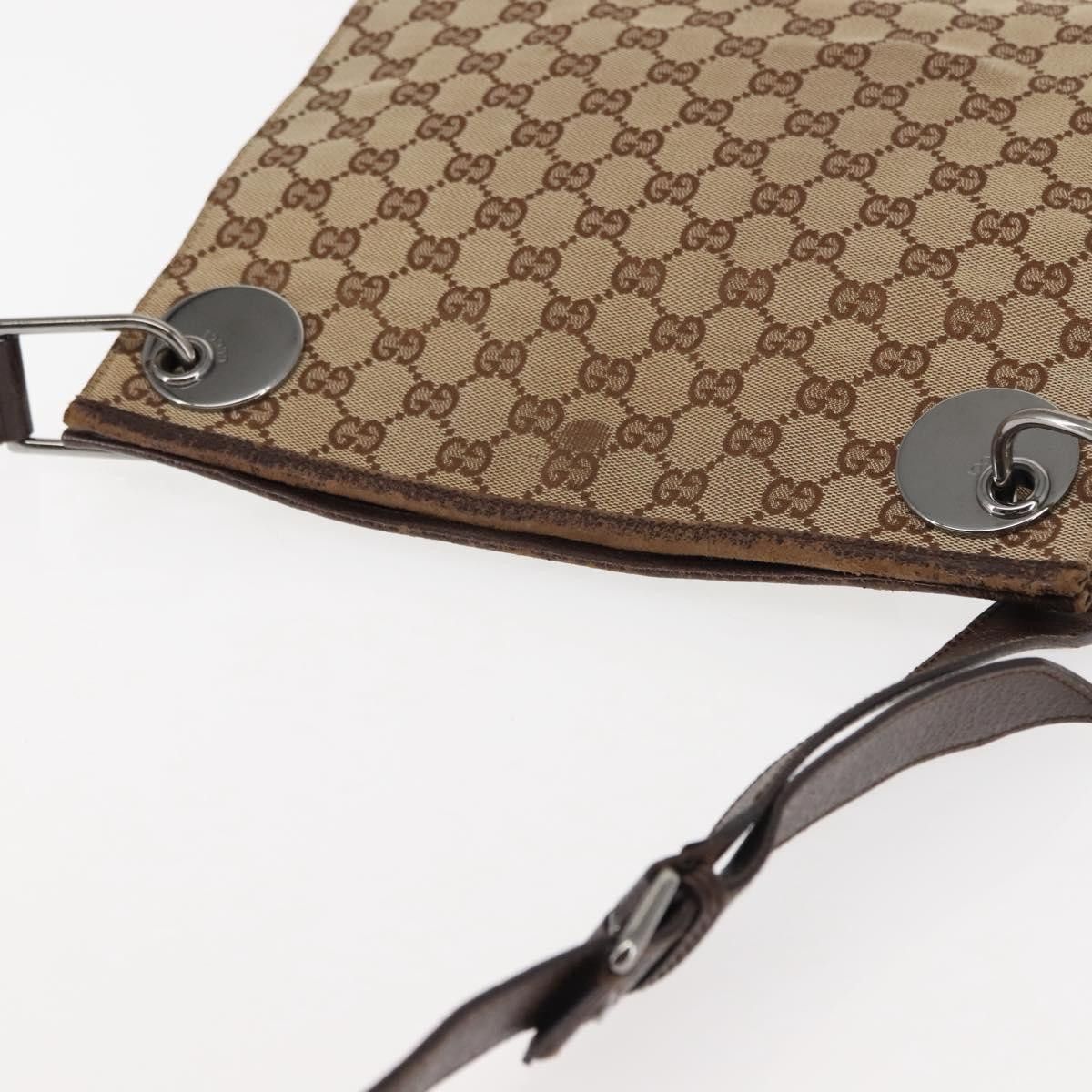 Gucci GUCCI GG Canvas Shoulder Bag Beige Silver Size ONE SIZE - 7 Thumbnail