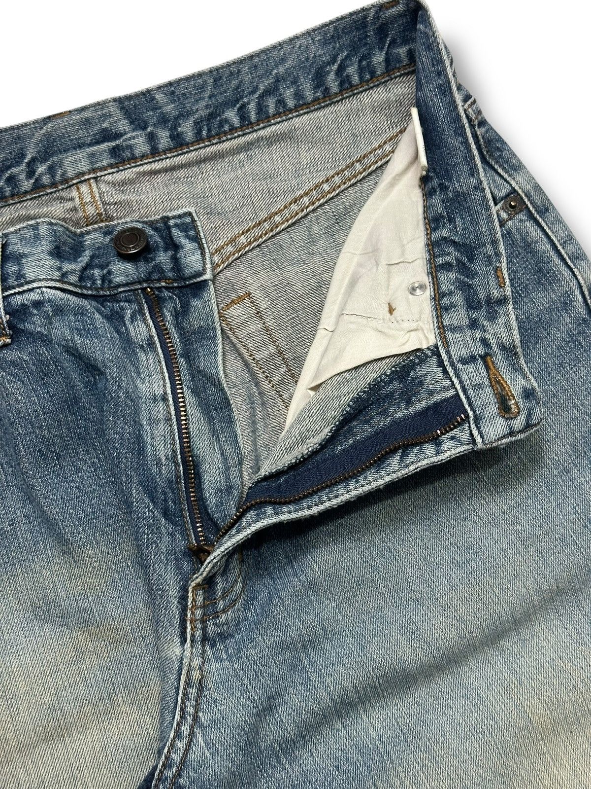 Japanese Brand Vintage IN Blue Denim Straight Leg Jeans with Faded Wash Size US 32 / EU 48 - 11 Thumbnail