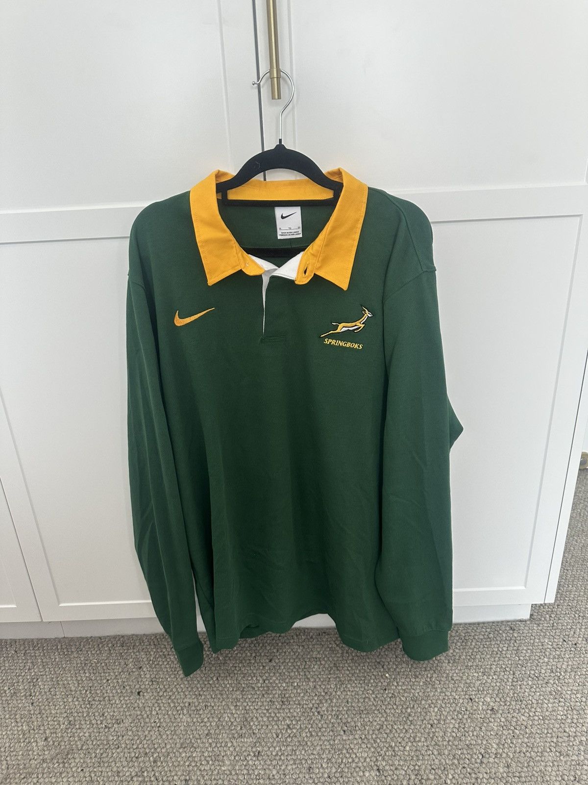 Nike Nike Springboks Mens Unity LS Rugby Green NEW w/ TAGS Size US XL / EU 56 / 4 - 1 Thumbnail