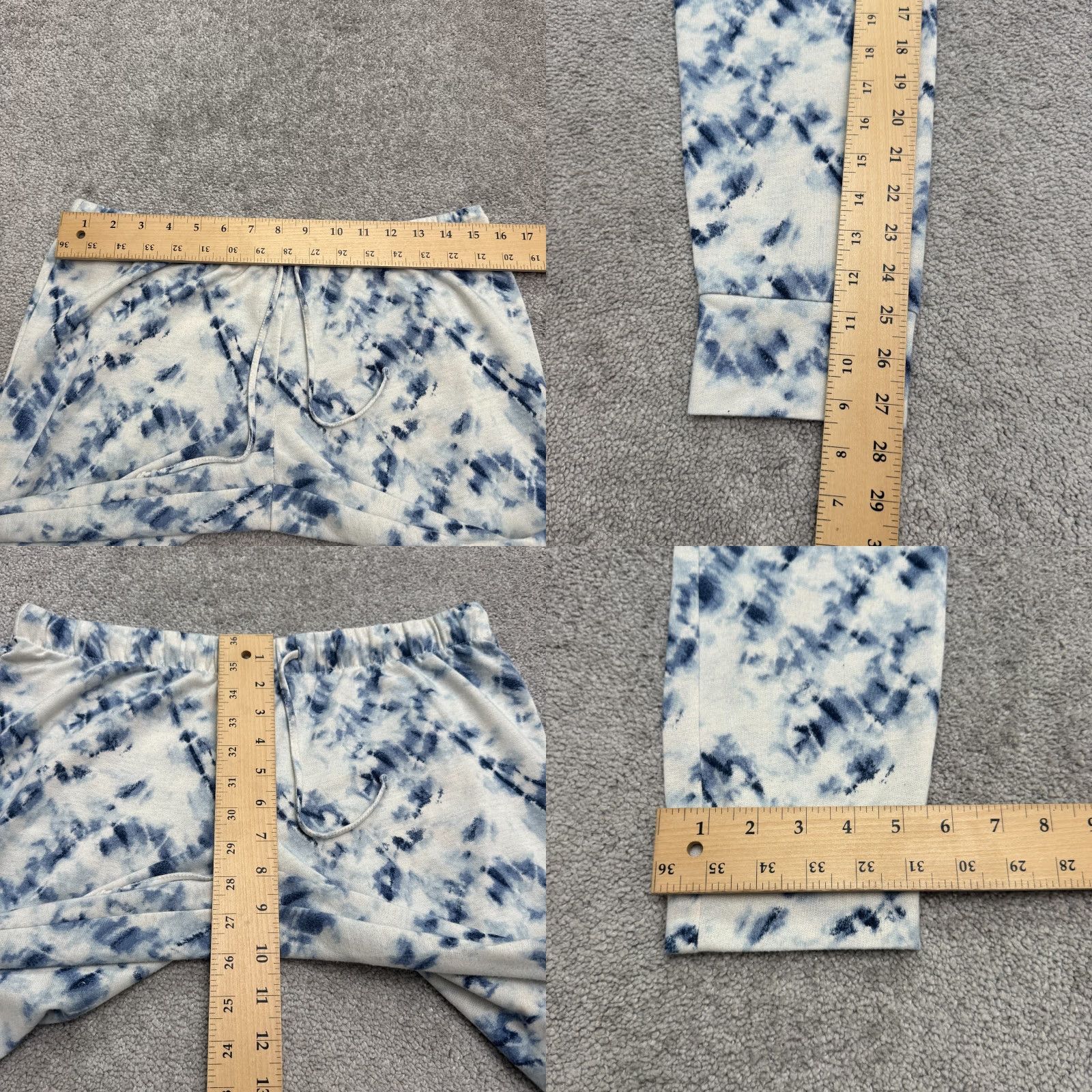 Lucky Brand Lucky Brand Tie-Dye Joggers Sleep Pajama Pants Womens Small Blue White Lounge Size 28" / US 6 / IT 42 - 8 Thumbnail