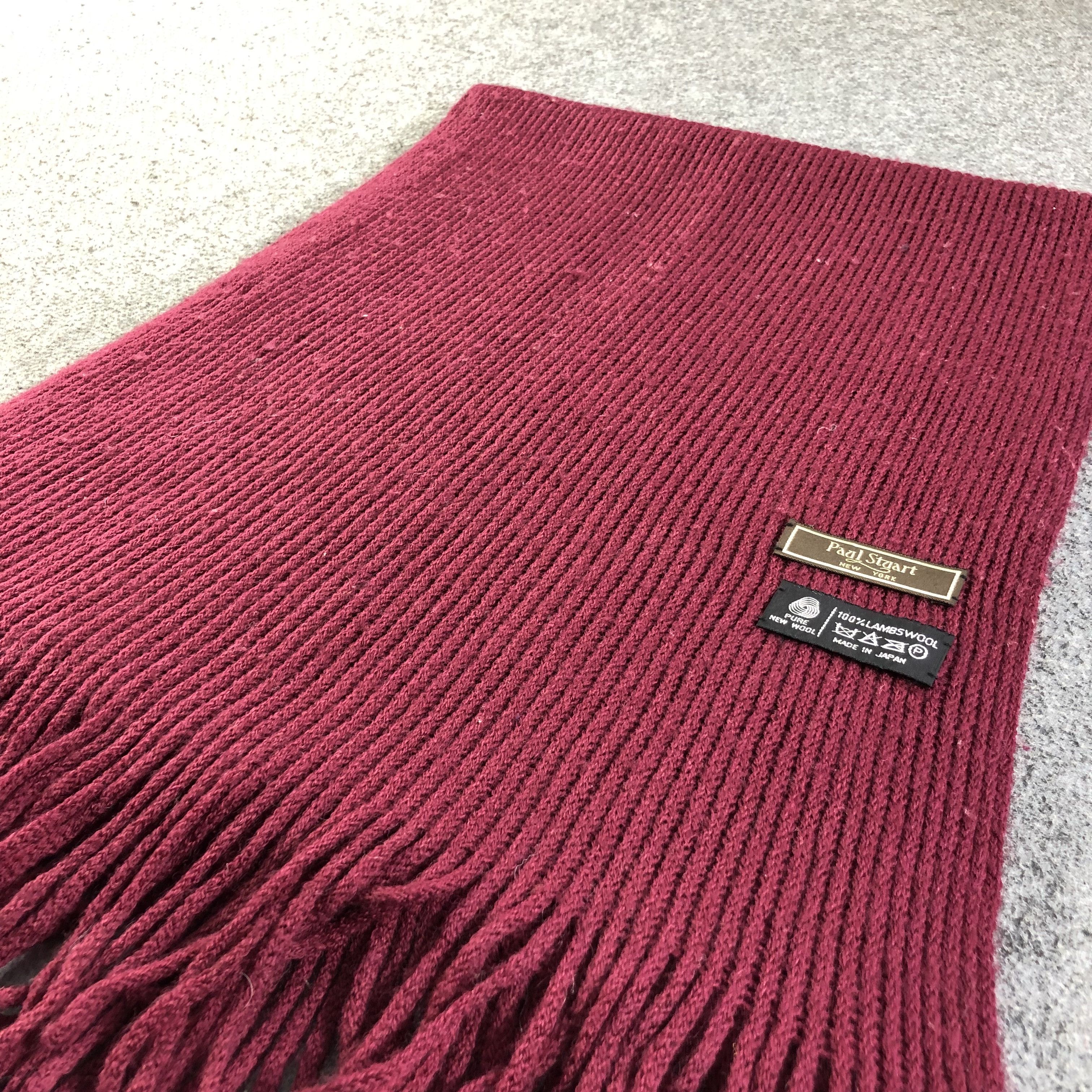 Paul Stuart Paul Stuart Knit Wool Scarf Muffler V1327 Size ONE SIZE - 2 Thumbnail