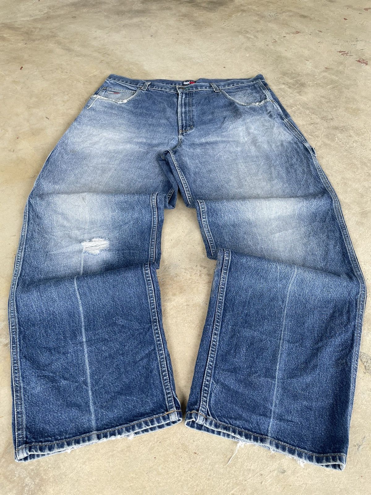 JNCO TOMMY HILLFIGER BAGGY HIP HOP SKATE BIG FLAG CARPENTER JEANS Size US 40 / EU 56 - 3 Thumbnail