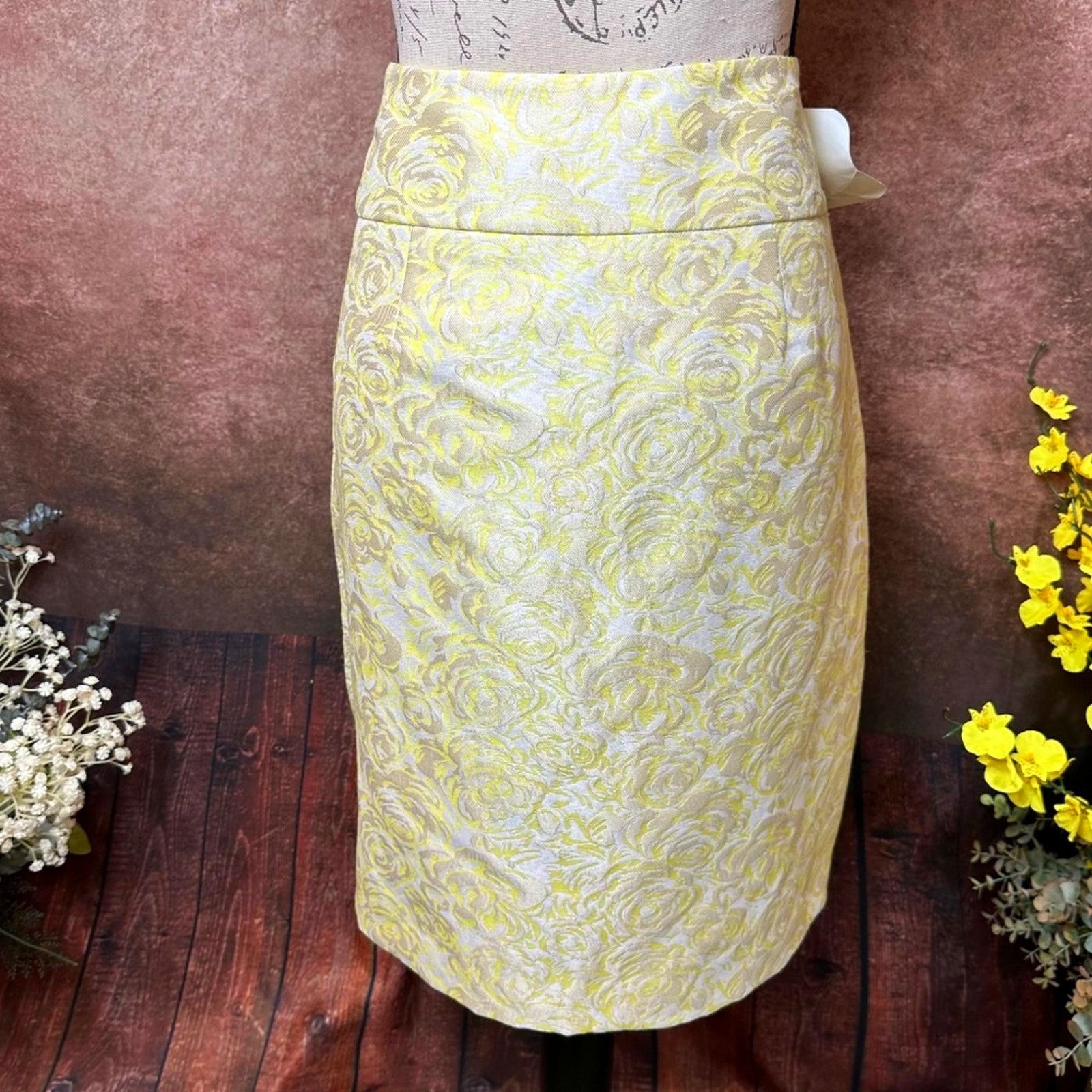Magaschoni Magaschoni Jacquard Pleated Skirt - Buttercup Combo 10 Size 32" / US 10 / IT 46 - 11 Thumbnail