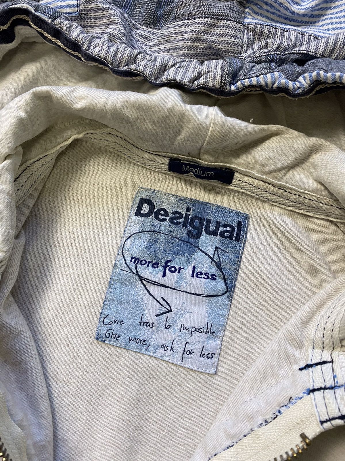 Designer Vintage Desigual Zip Up Hoodie Y2K STYLE 90s Size US M / EU 48-50 / 2 - 6 Thumbnail