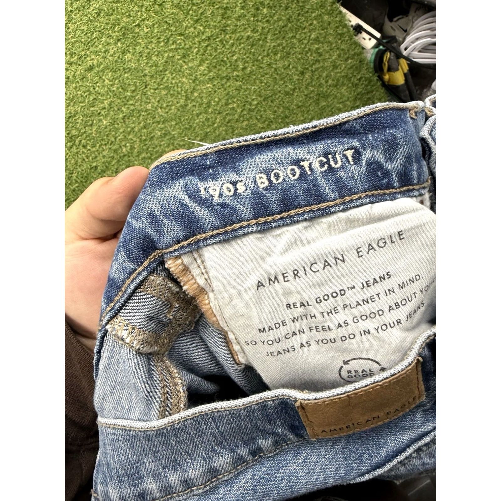 American Eagle Outfitters American Eagle Outfitters Jeans Womens 2 Regular 90s Bootcut Hi-Rise Super Stretch Blue Denim Jeans Womens 90s Bohemian Hipster Mens Girls Size 26" / US 2 / IT 38 - 4 Thumbnail