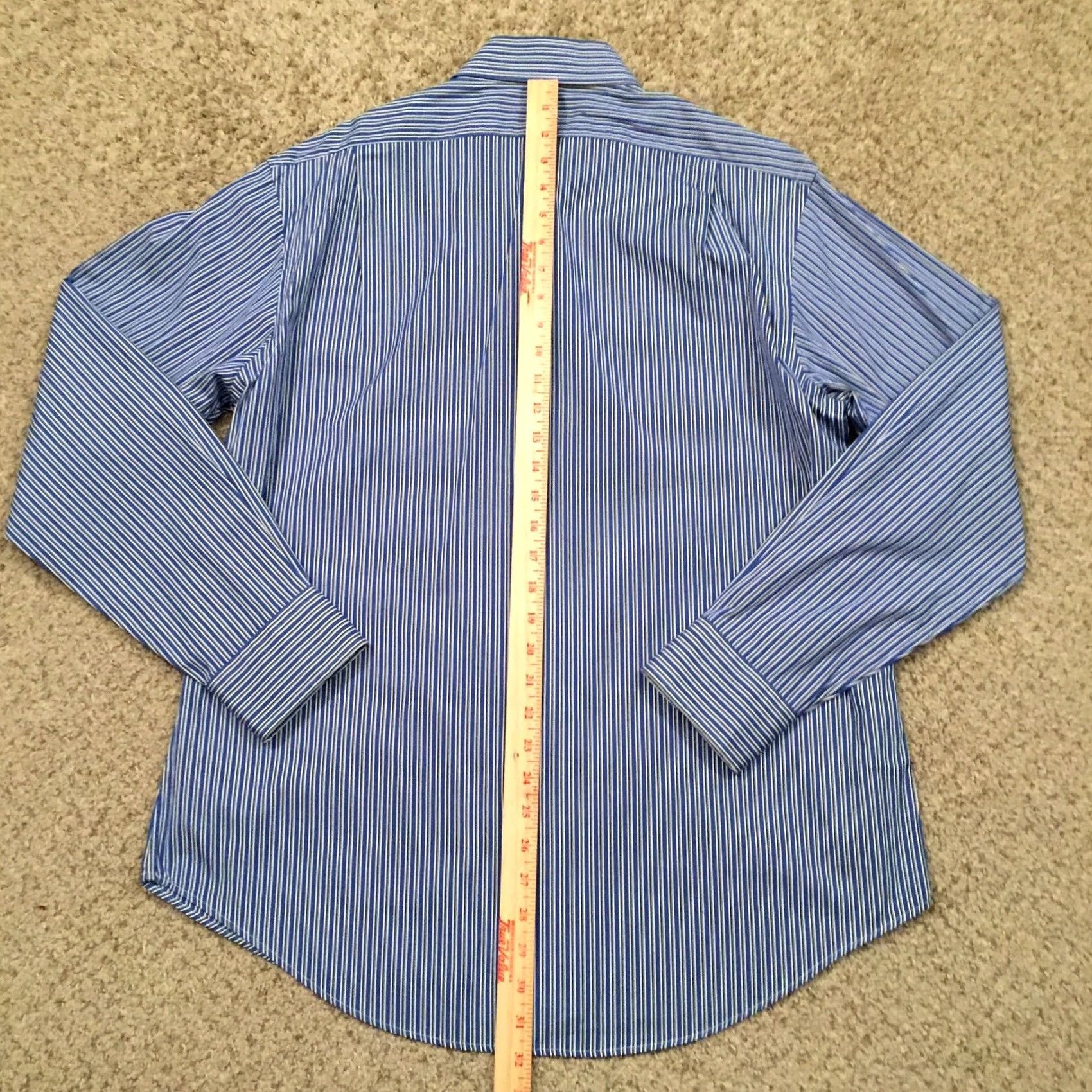 Polo Ralph Lauren Polo Ralph Lauren Men's Blue Striped Button Up Shirt Long Sleeve Regent 16.5 Size US XL / EU 56 / 4 - 6 Thumbnail