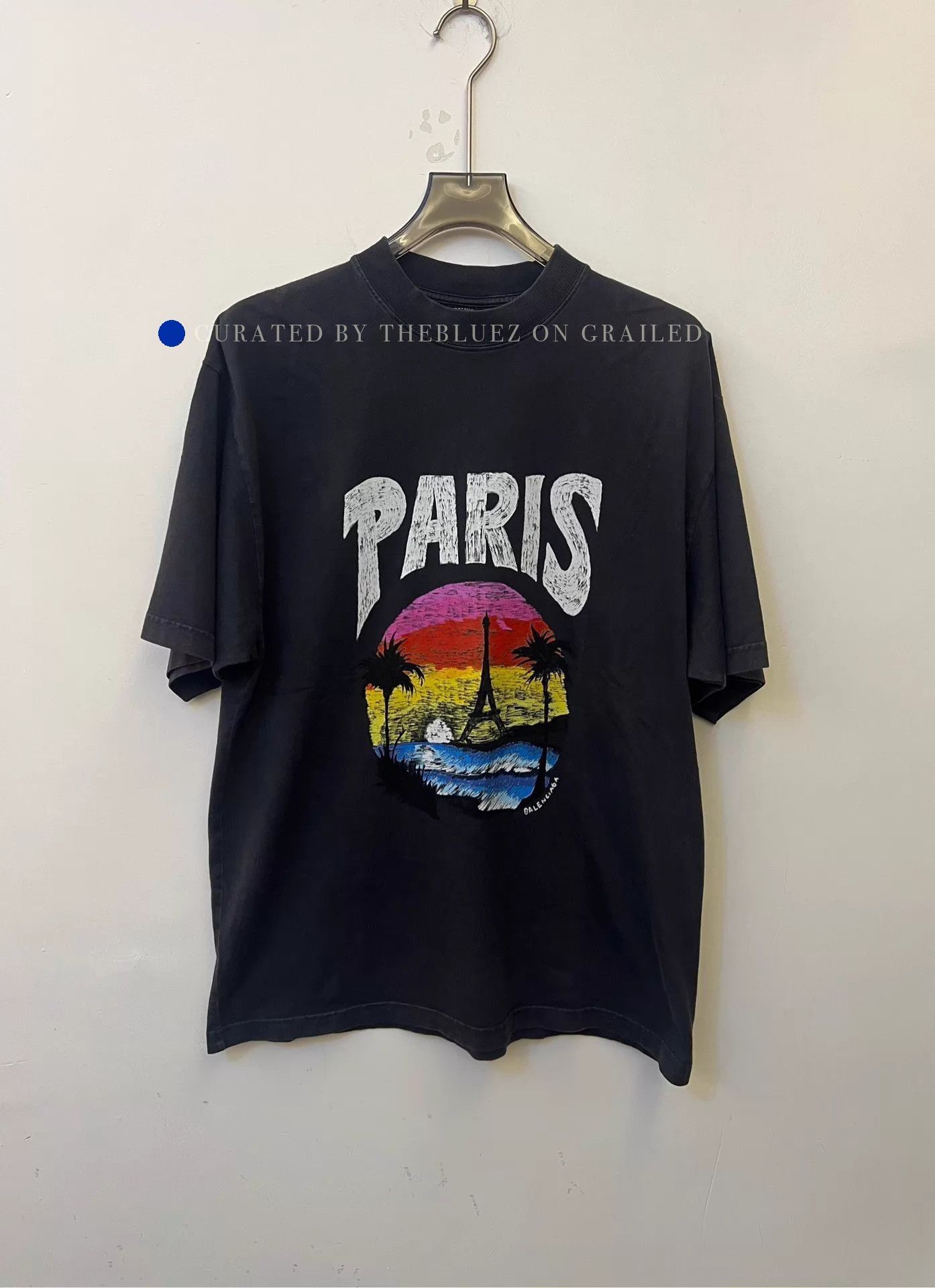 Balenciaga Arch Logo Crew Short Sleeve Tee in Black Size US S / EU 44-46 / 1 - 1 Thumbnail