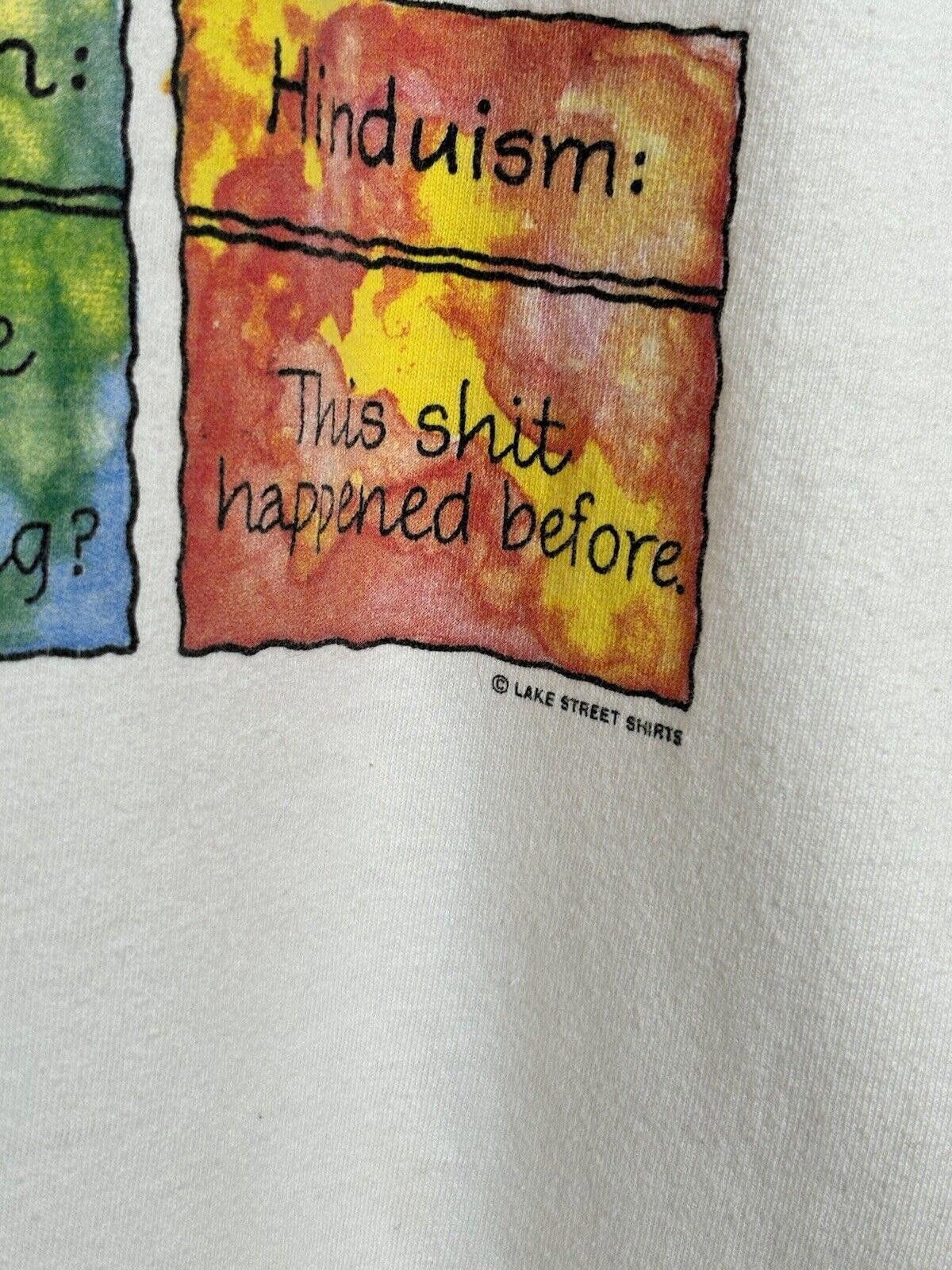 Vintage Vintage 90s Taoism Philosophy Funny T-shirt XL Single Stitch Size US XL / EU 56 / 4 - 2 Thumbnail