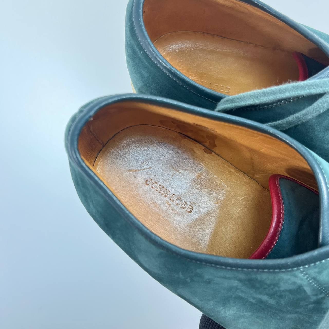 John Lobb John Lobb Green Suede Leather Cap Toe Sneakers Mens Size 9.5 Size US 9.5 / EU 42-43 - 3 Thumbnail