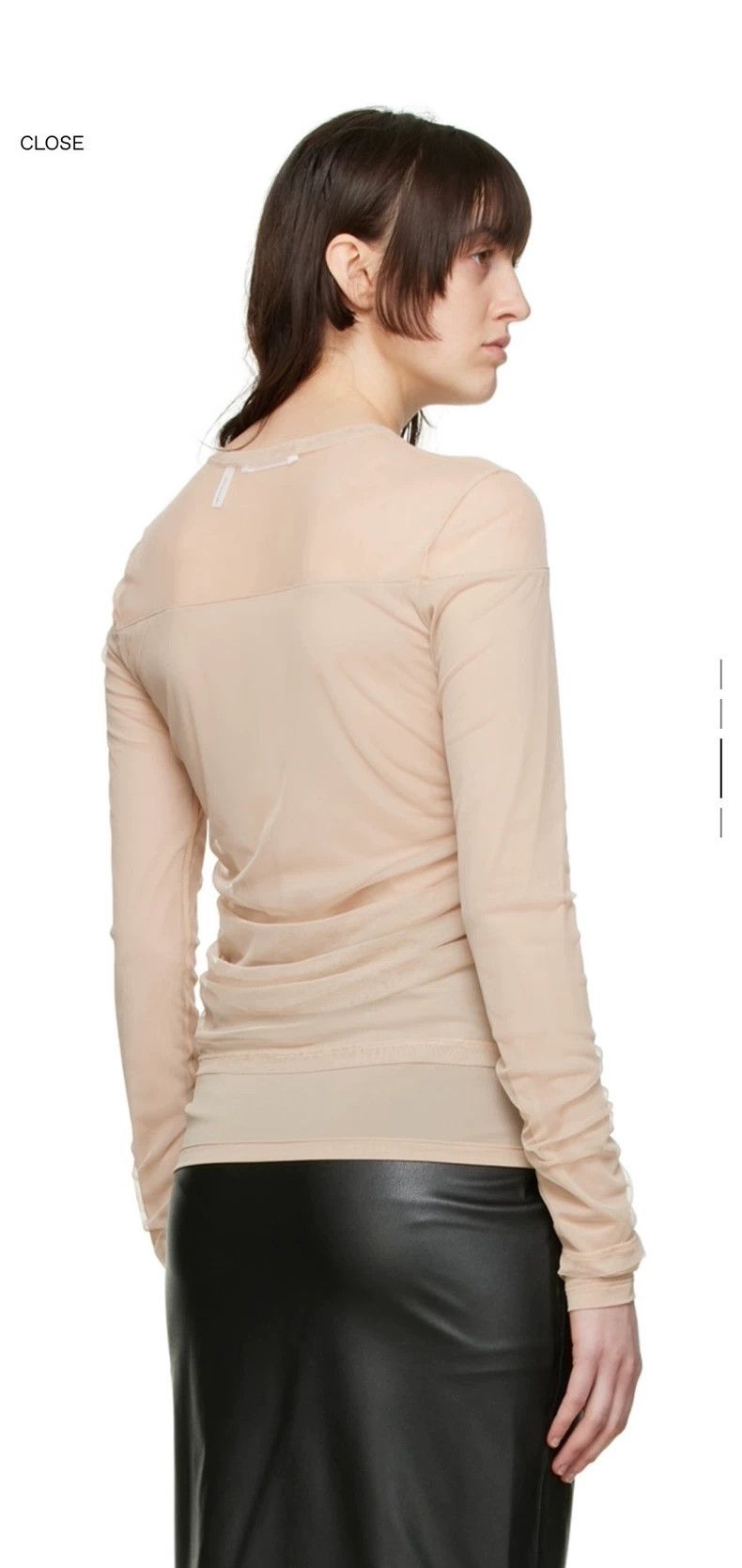 HELMUT LANG Skin-colored long sleeves