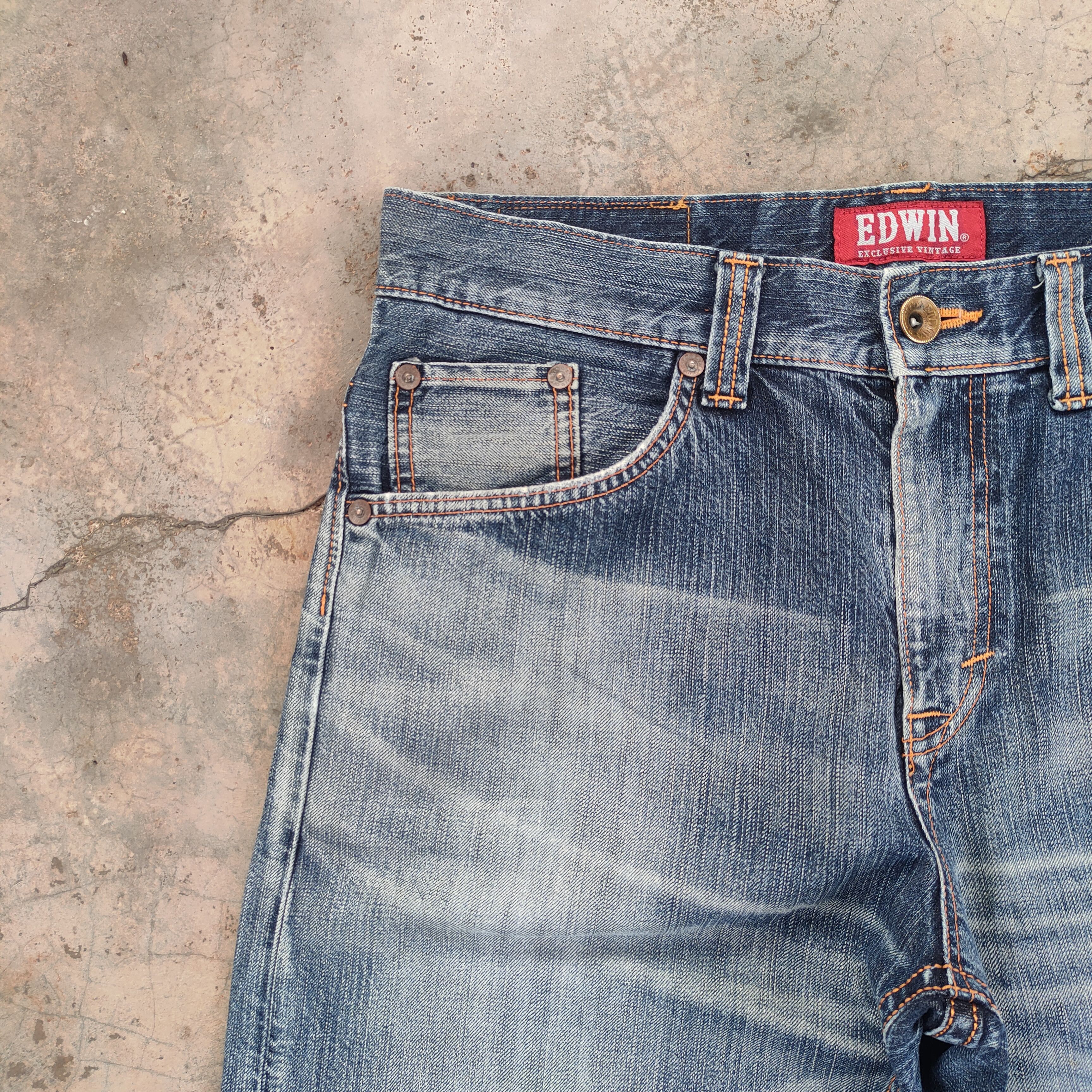 Edwin VINTAGE EDWIN XV FADED RIPPED JEANS DENIM PANTS Size US 37 - 7 Thumbnail