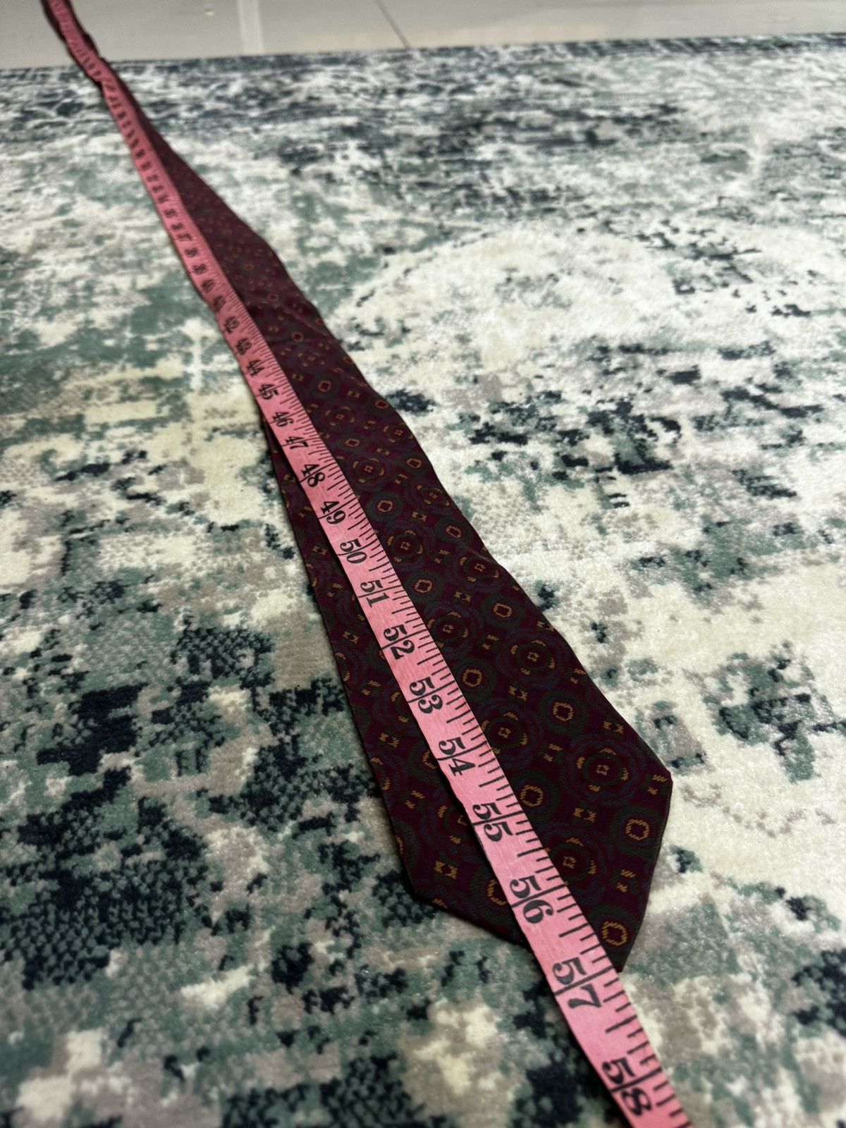 Christian Dior Monsieur ABSTRACT PATTERN PRINT SILK NECK TIE Size ONE SIZE - 5 Thumbnail