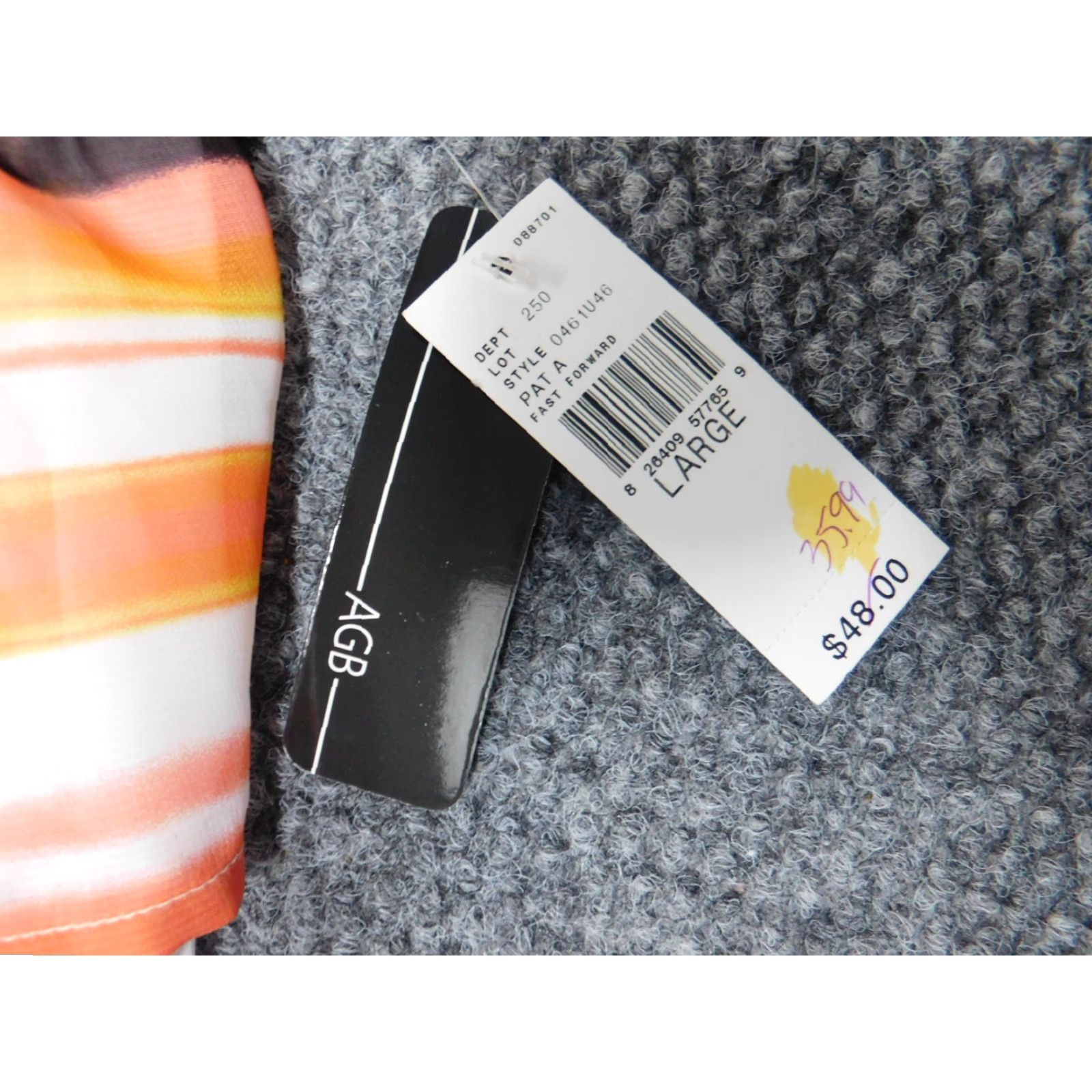 Vintage AGB Blouse Shirt Women Large Orange Stretch Pullover Casual Polyester Rayon Sleeveless Collared Ruffle Size L / US 10 / IT 46 - 5 Thumbnail