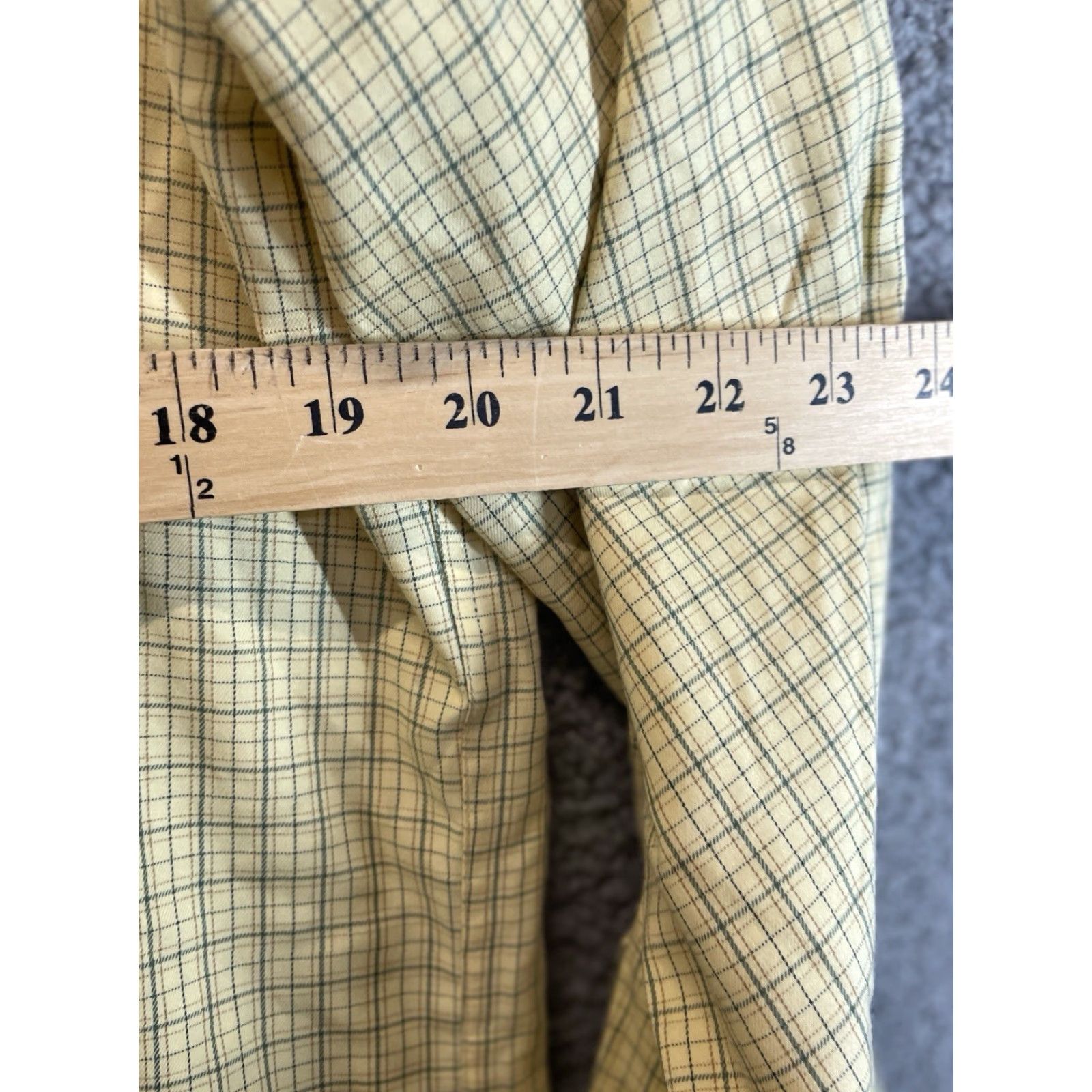 Vintage L.L. Bean Wrinkle Resistant Button-Down Shirt Mens Large Yellow Checkered Size US L / EU 52-54 / 3 - 3 Thumbnail