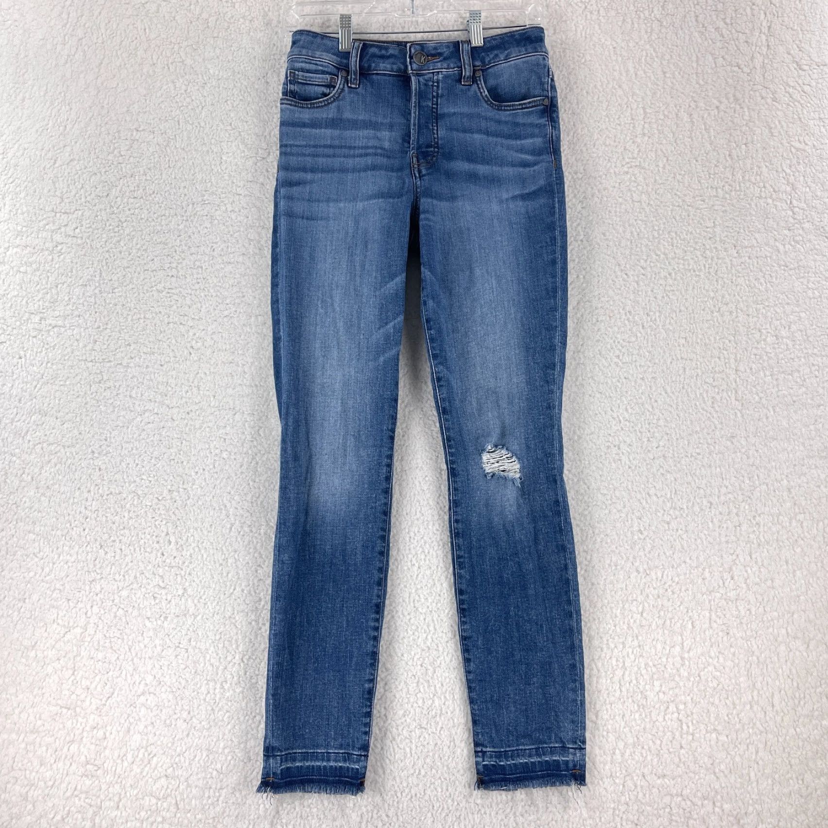 Vintage KUT from the Kloth Chrissie Fab Ab Straight Leg Jeans Womens Mid-Rise Size 0 Blue Size 25" / US 0 / IT 36 - 2 Thumbnail