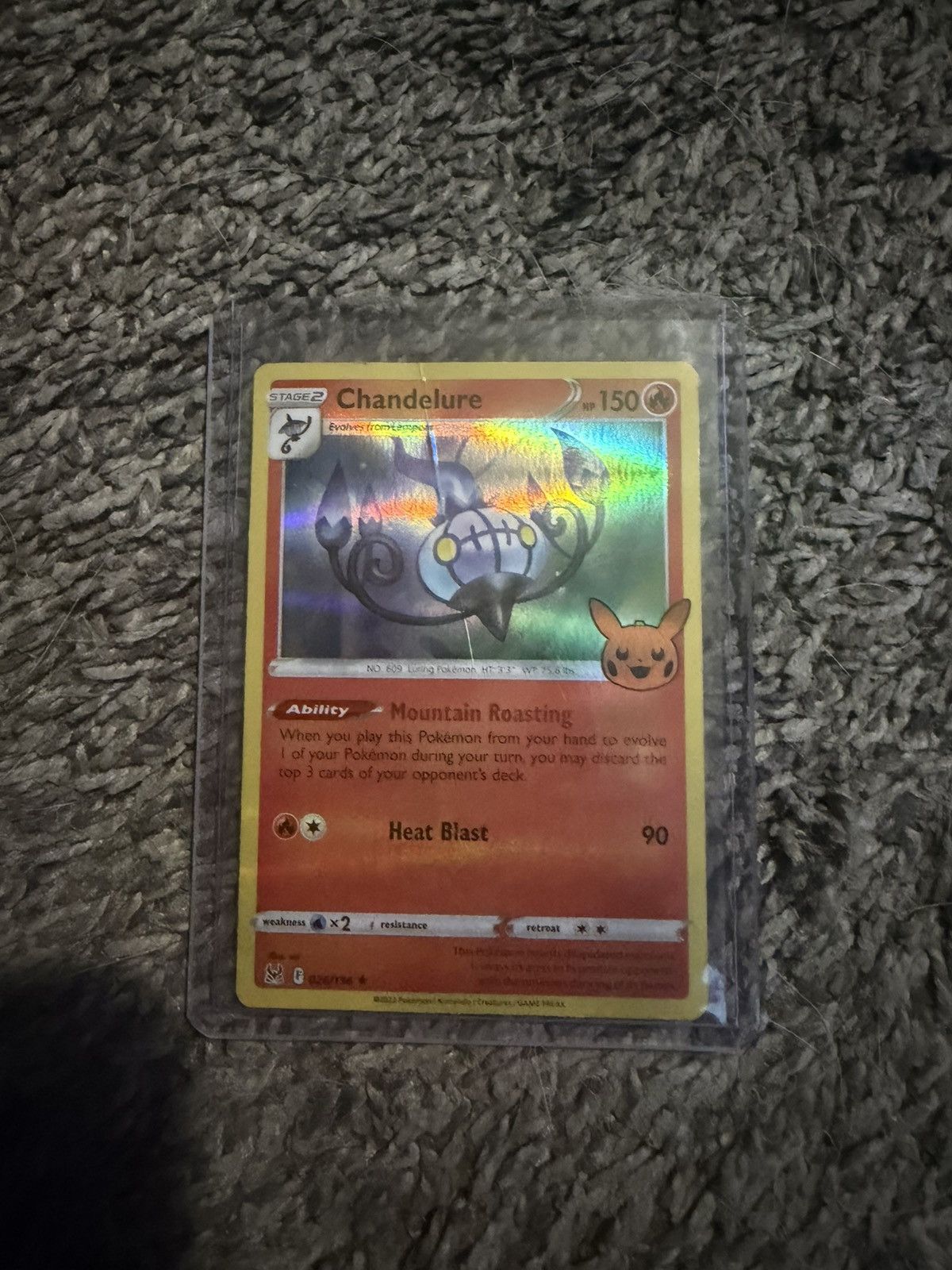 Pokemon 2022 Pokémon Chandelure Card Size ONE SIZE - 1 Thumbnail