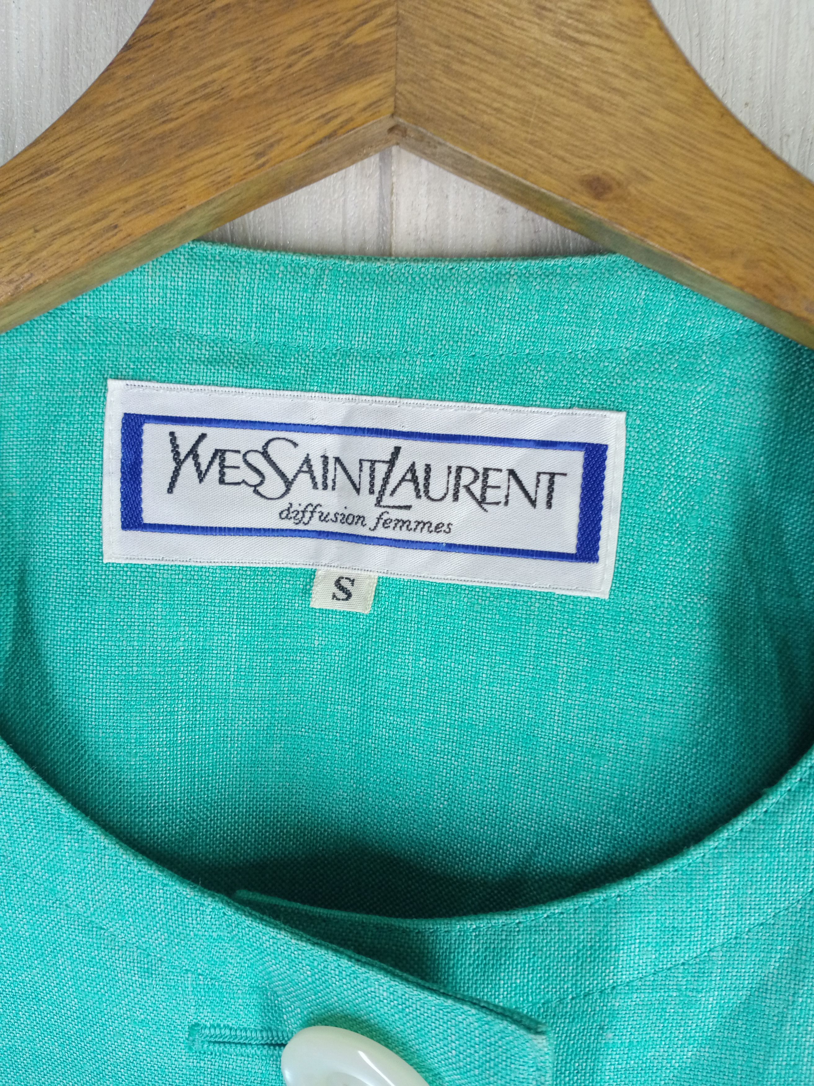 Vintage × Yves Saint Laurent Rare Yves Saint Laurent Diffusion Femmes Crop Top Jacket Size S / US 4 / IT 40 - 4 Thumbnail