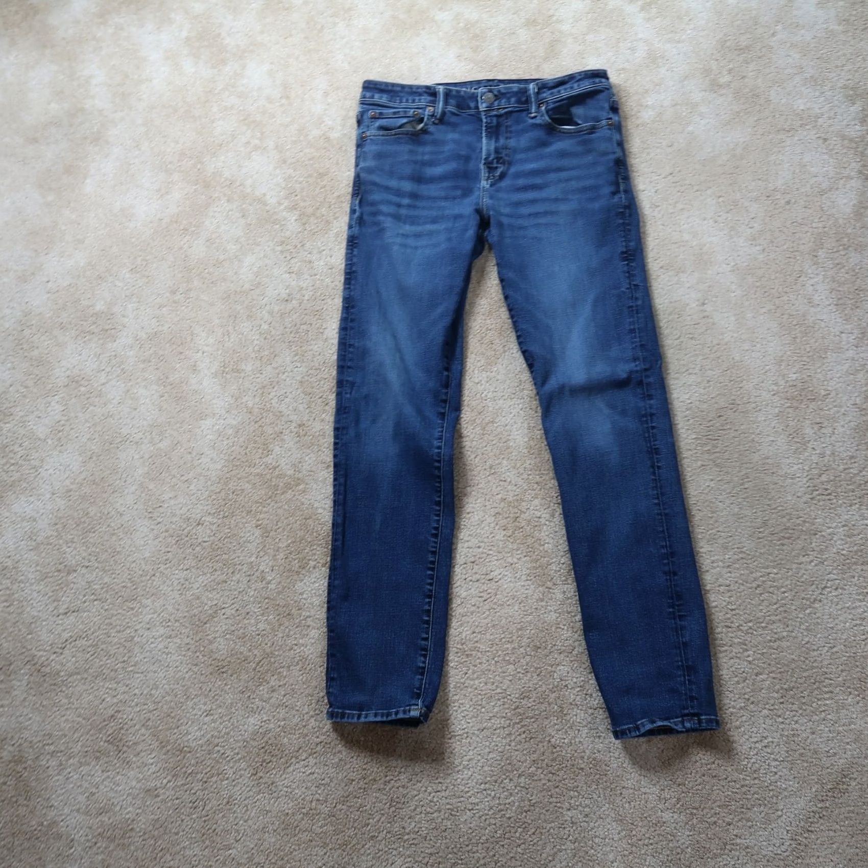 American Eagle Outfitters American Eagle Outfitters Jeans Skinny Mens 32x34 Blue Denim Airflex Stretch 5-Pocket Distress Medium Wash Regular Rise Slim Fit Casual Vintage No N/A Size US 32 / EU 48 - 2 Thumbnail