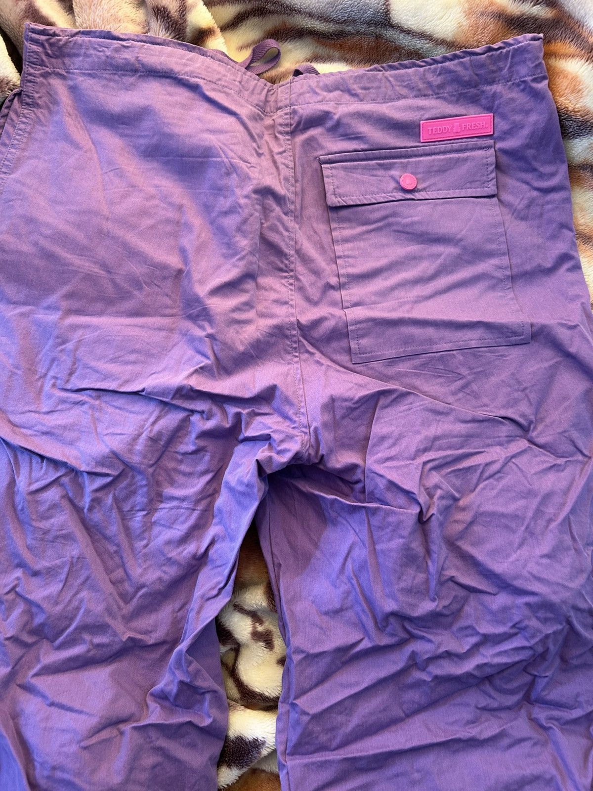 Teddy Fresh Teddy Fresh Baggy Poplin Pants Purple Size XS/S Size US 31 - 2 Thumbnail