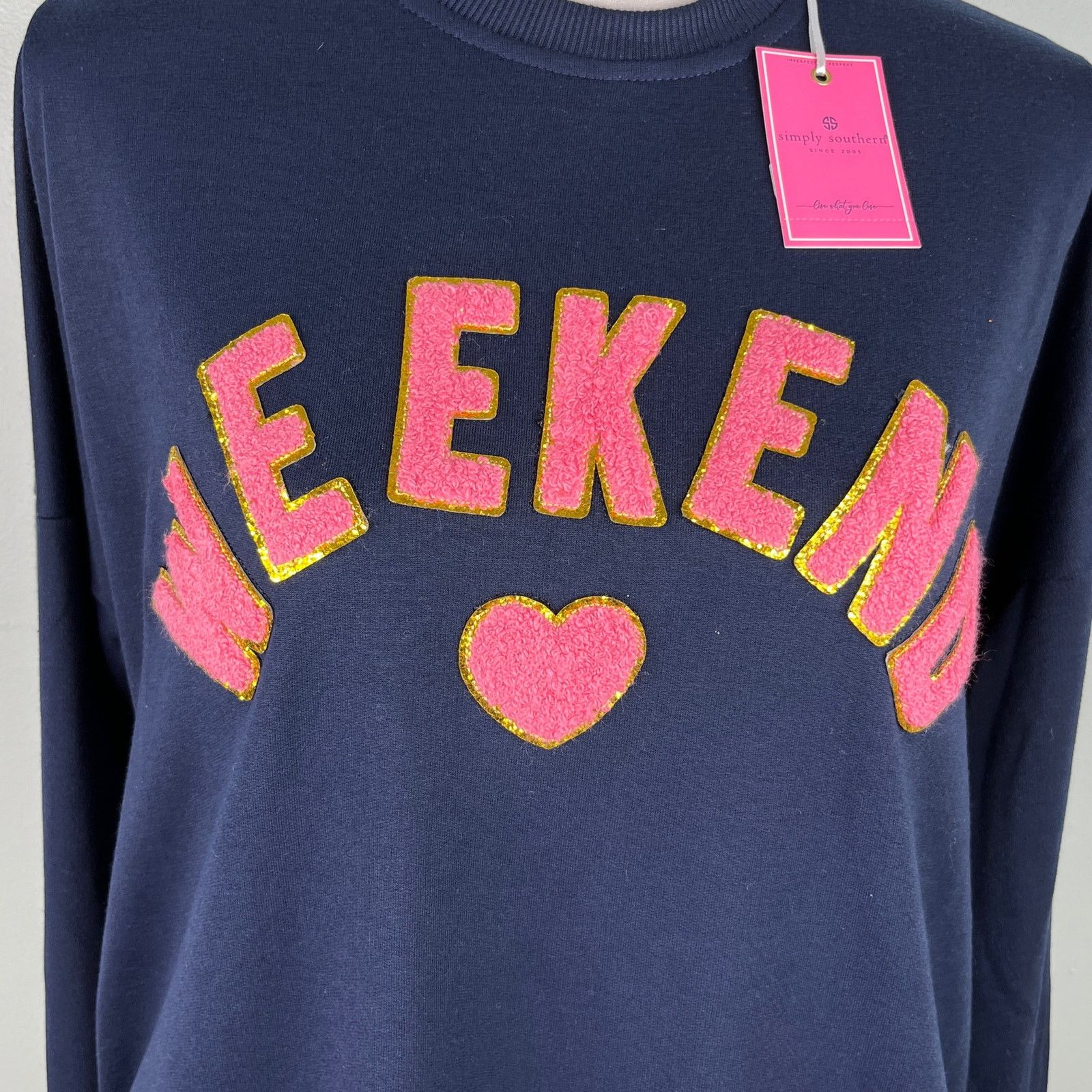 Other Simply Southern Weekend Sparkle Pullover Pockets Navy S New Size S / US 4 / IT 40 - 7 Thumbnail