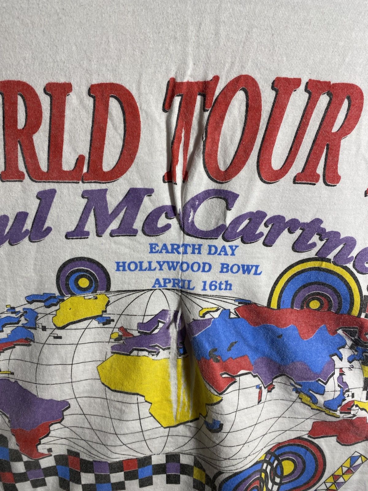 Band Tees Vintage 1993 Paul McCartney new world tour tee Size US XL / EU 56 / 4 - 3 Thumbnail