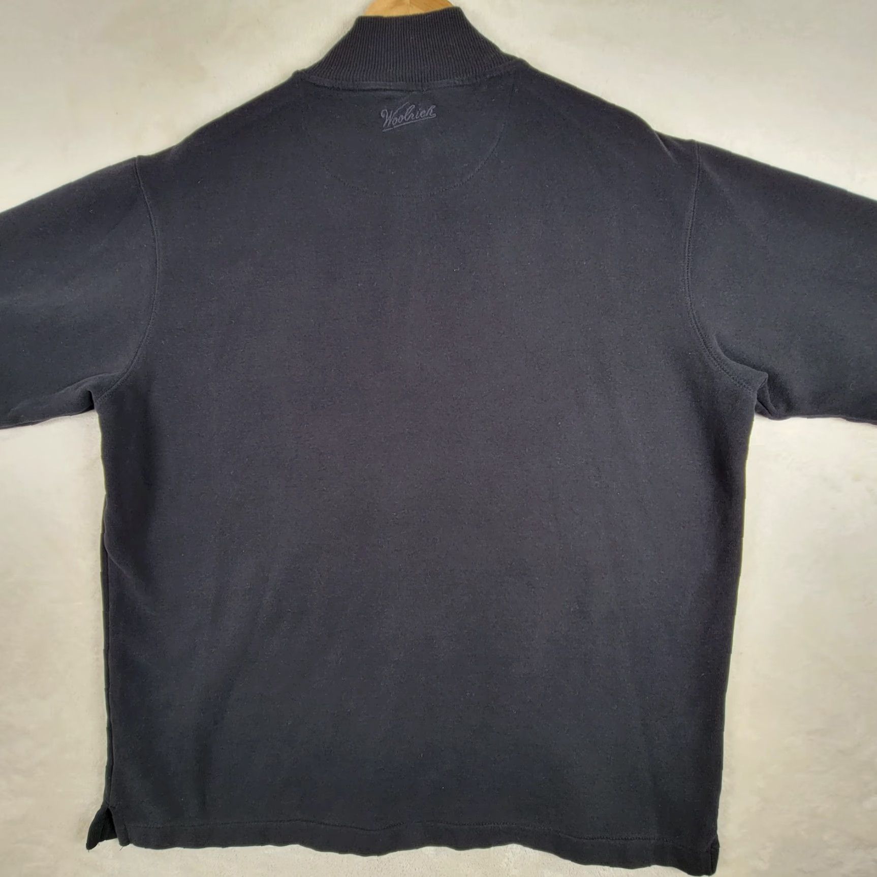 Vintage VINTAGE Woolrich Black Sweater Mens Large 1/4 Zip Pullover Jacket With Elbow Patches Size US L / EU 52-54 / 3 - 4 Thumbnail