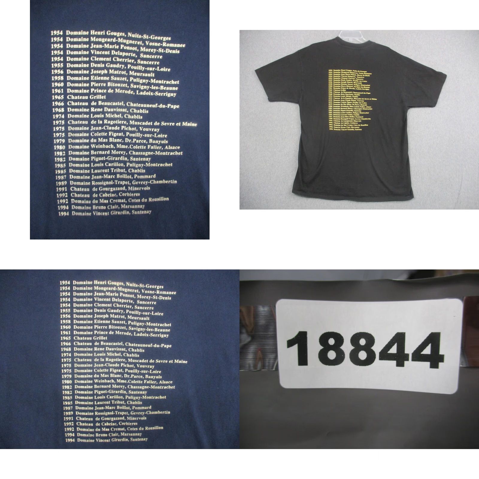 Hanes VINTAGE Hanes Beefy-T Tour de France Shirt Mens XL Black 40 ans Vineyard Brands Wine Cycling T-Shirt Size US XL / EU 56 / 4 - 8 Thumbnail