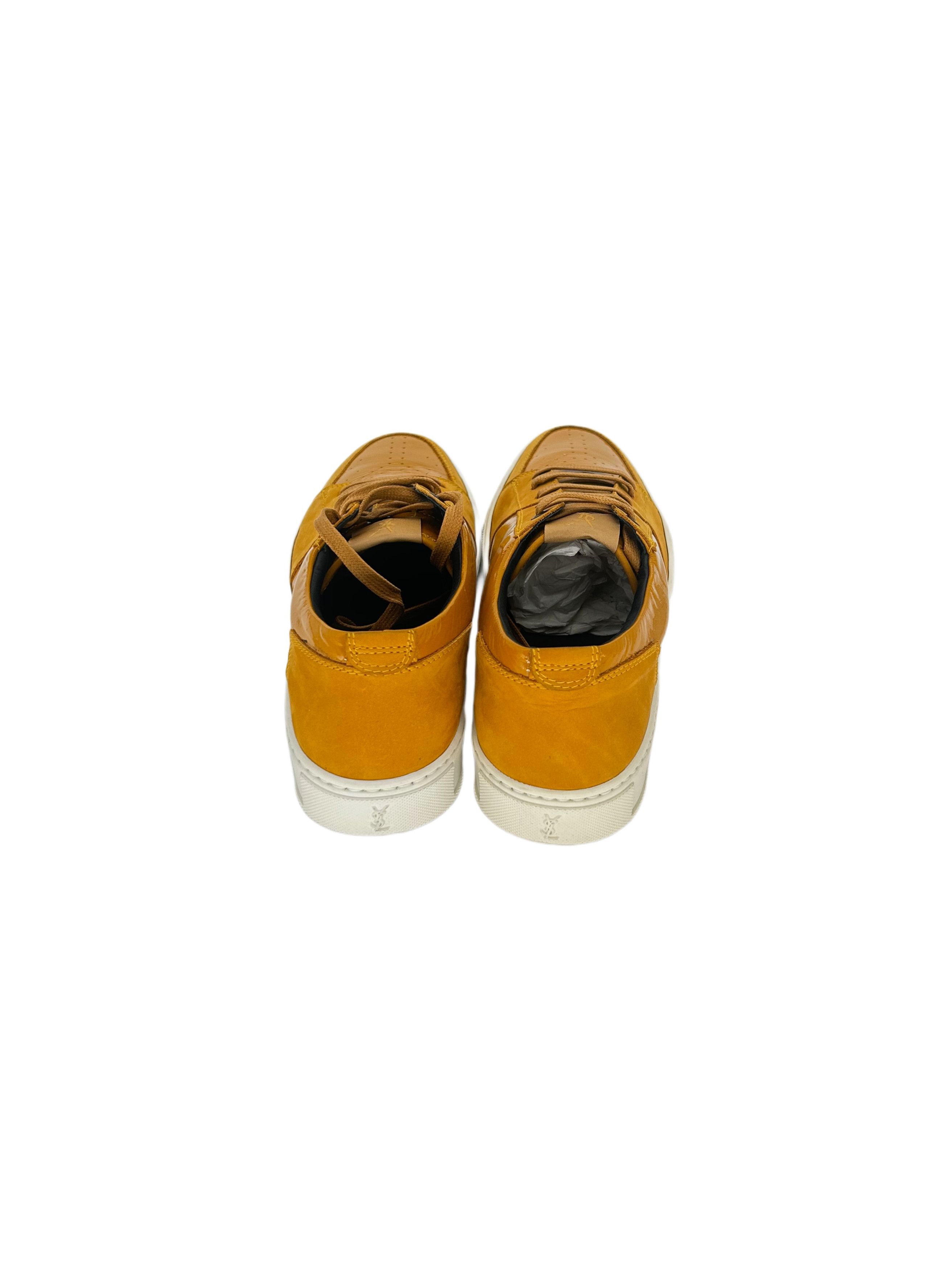 Yves Saint Laurent Yves Saint Laurent 'Brass@ Leather Lace Up Trainers Size US 7 / EU 40 - 6 Thumbnail